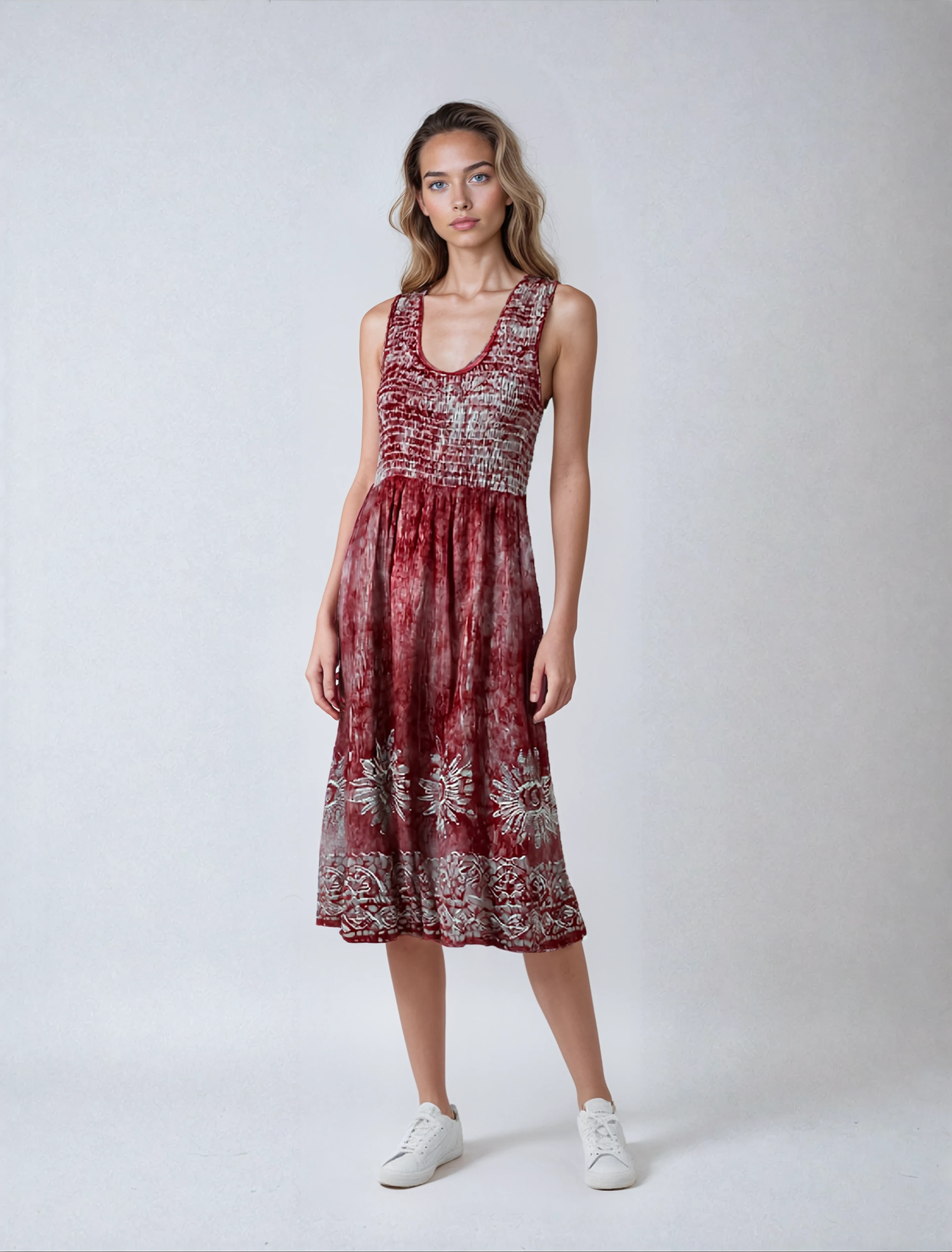 Unexpectedly You Rosewood Bloom Boho Midi Dress - Unexpectedly You