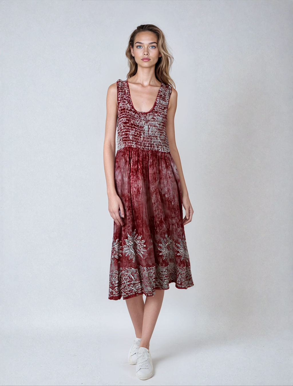 Unexpectedly You Rosewood Bloom Boho Midi Dress - Unexpectedly You