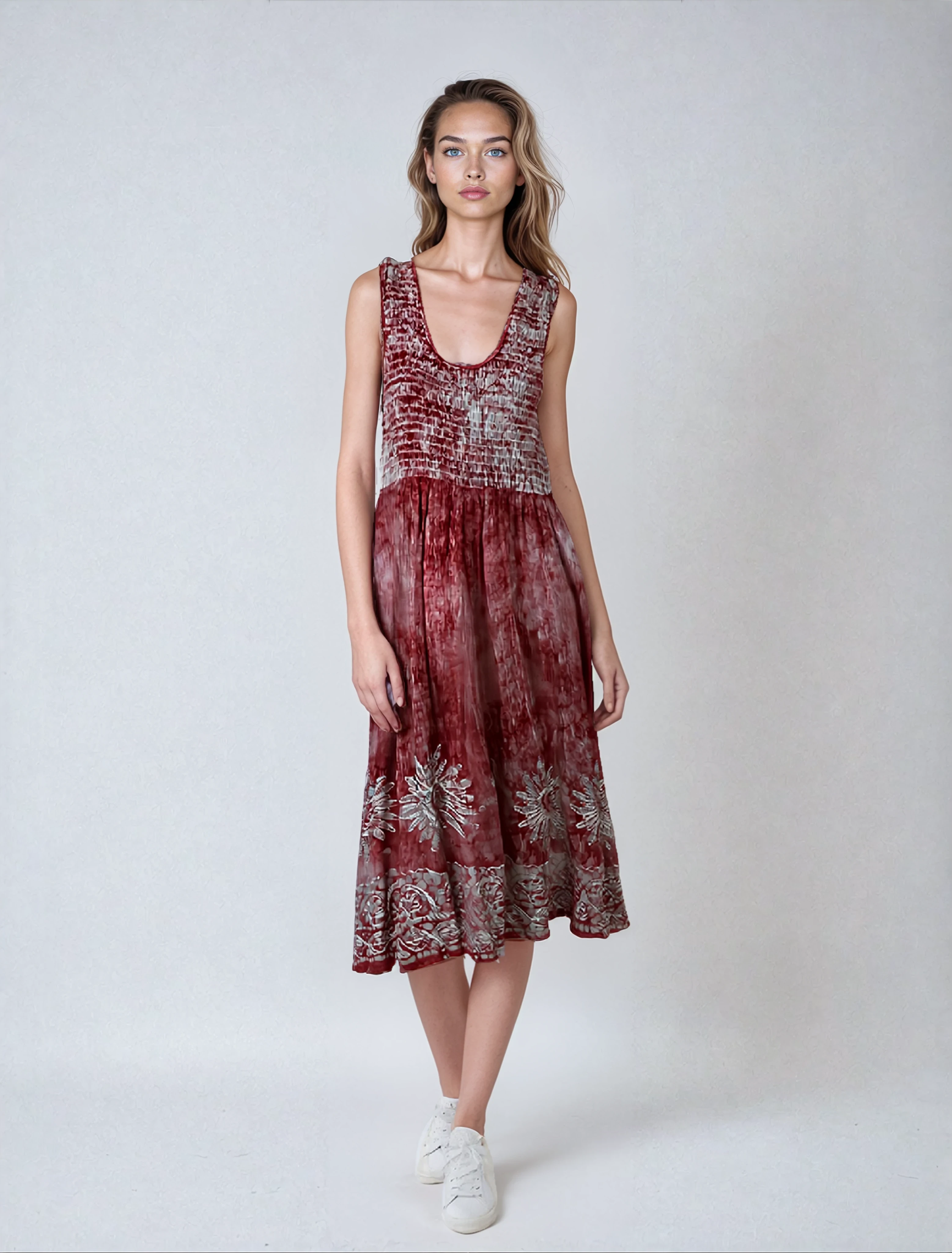 Unexpectedly You Rosewood Bloom Boho Midi Dress - Unexpectedly You