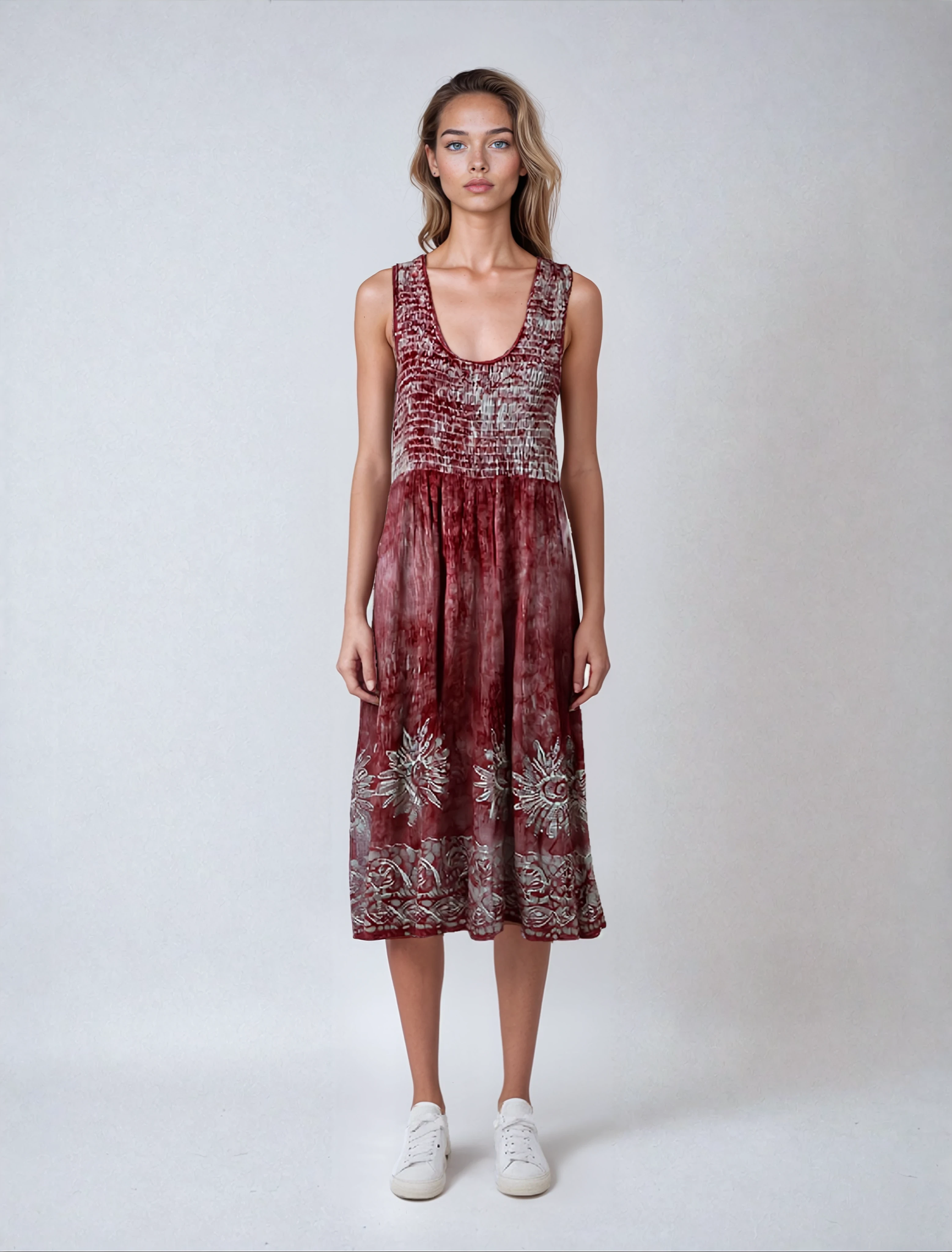 Unexpectedly You Rosewood Bloom Boho Midi Dress - Unexpectedly You