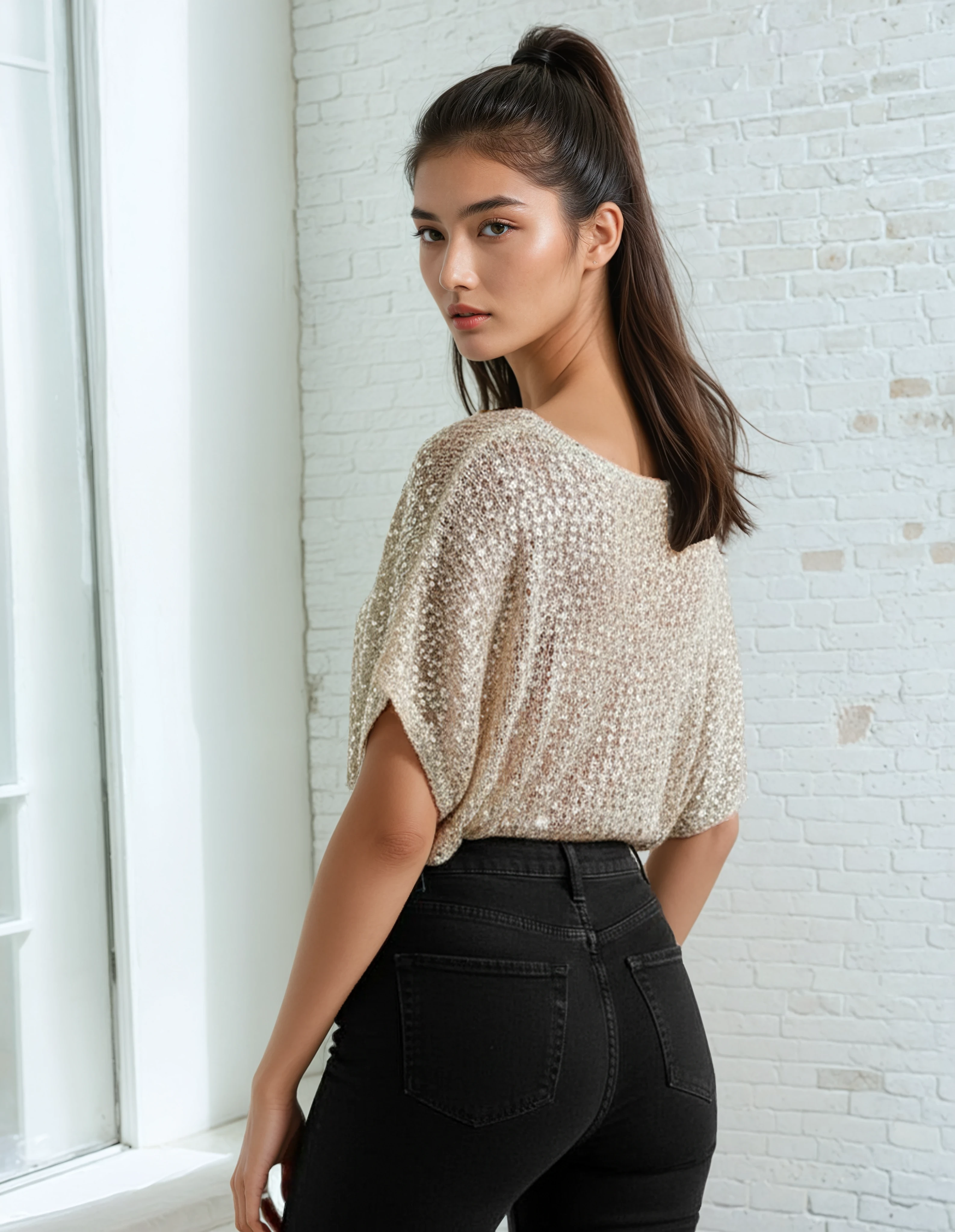 Unexpectedly You Golden Glow – Shimmer Knit Boho Top - Unexpectedly You