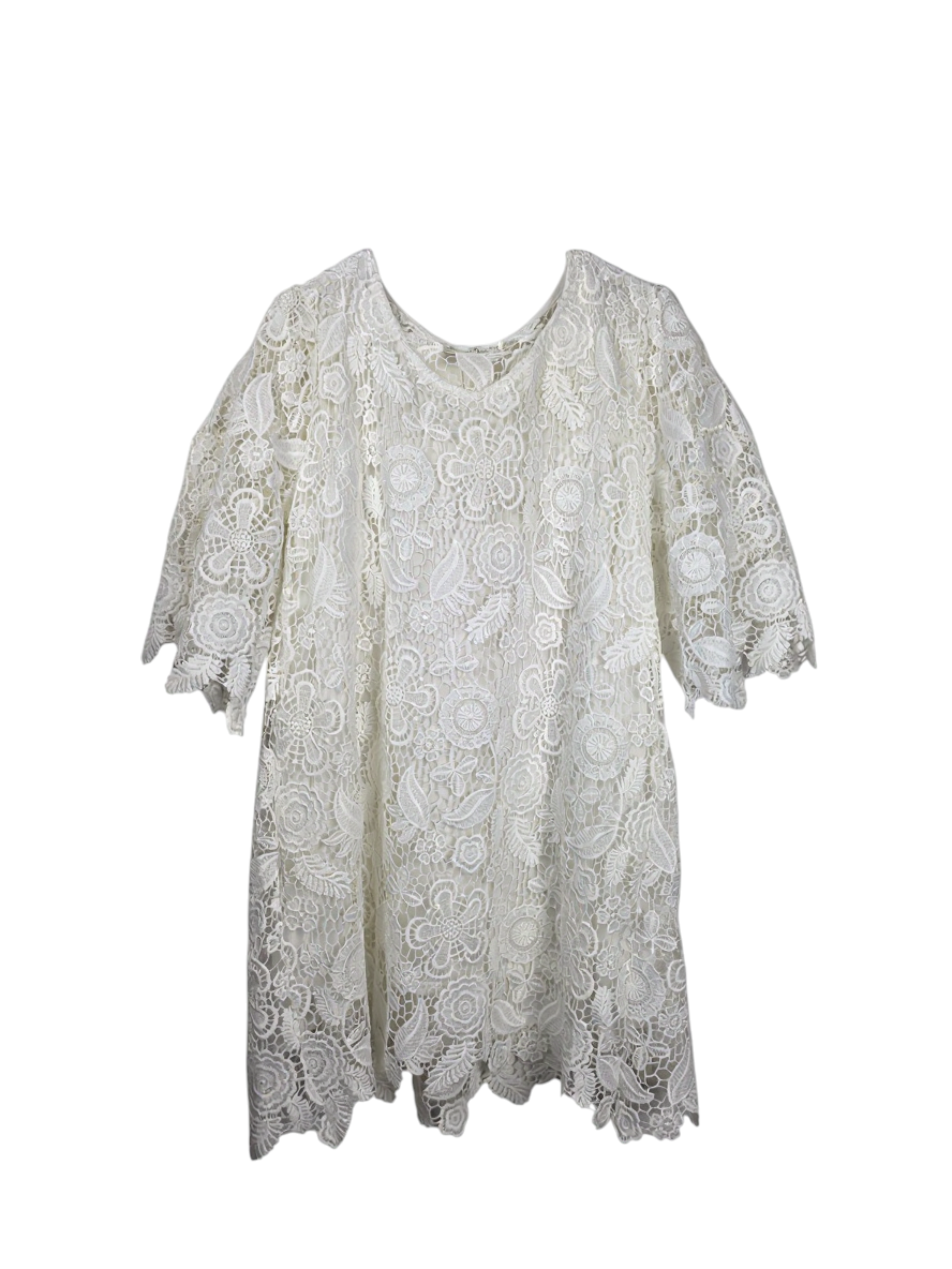 Unexpectedly You Ivory Muse – White Lace Boho Dress