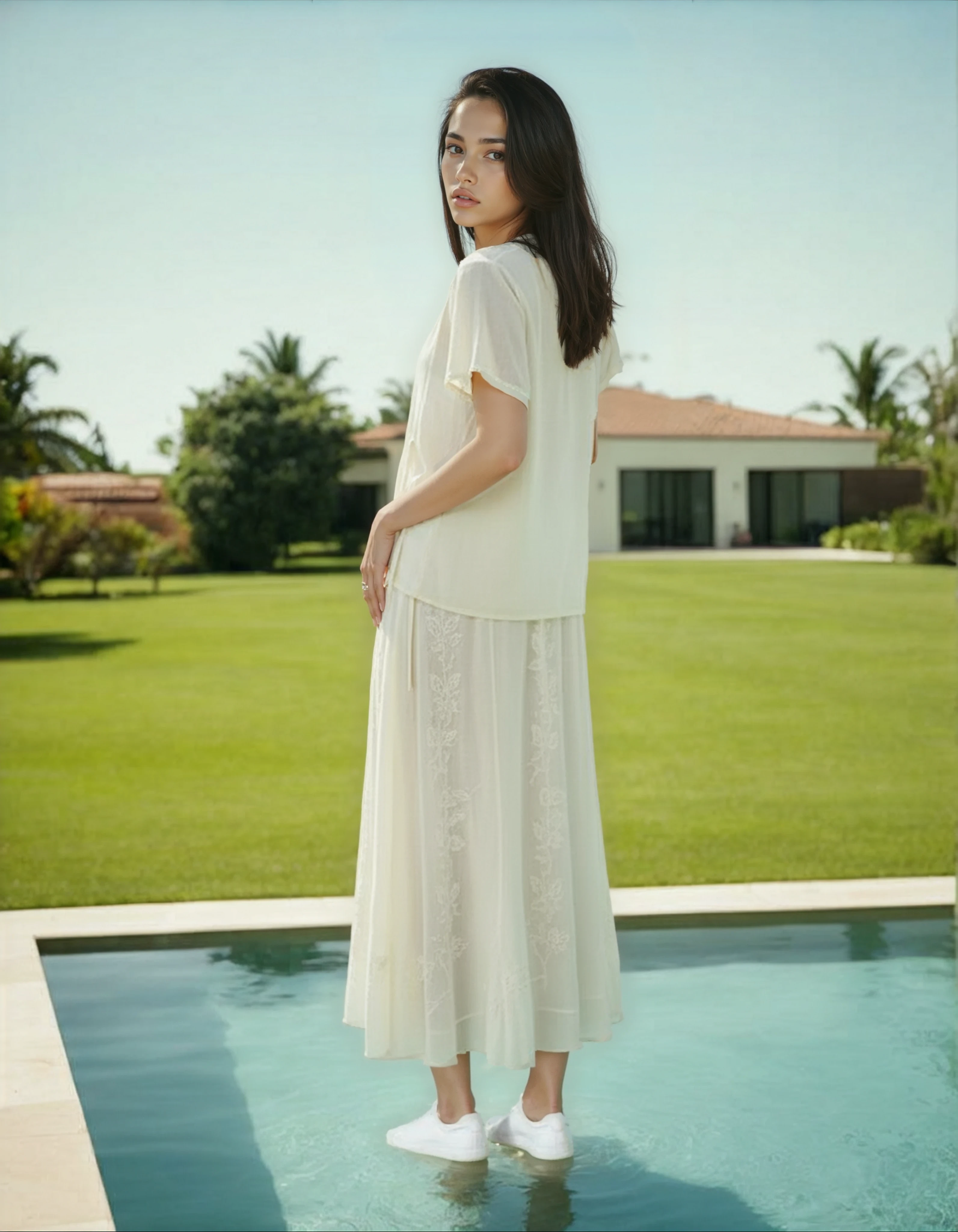 Unexpectedly You Desert Pearl – Two-Piece Ivory Boho Dress Set