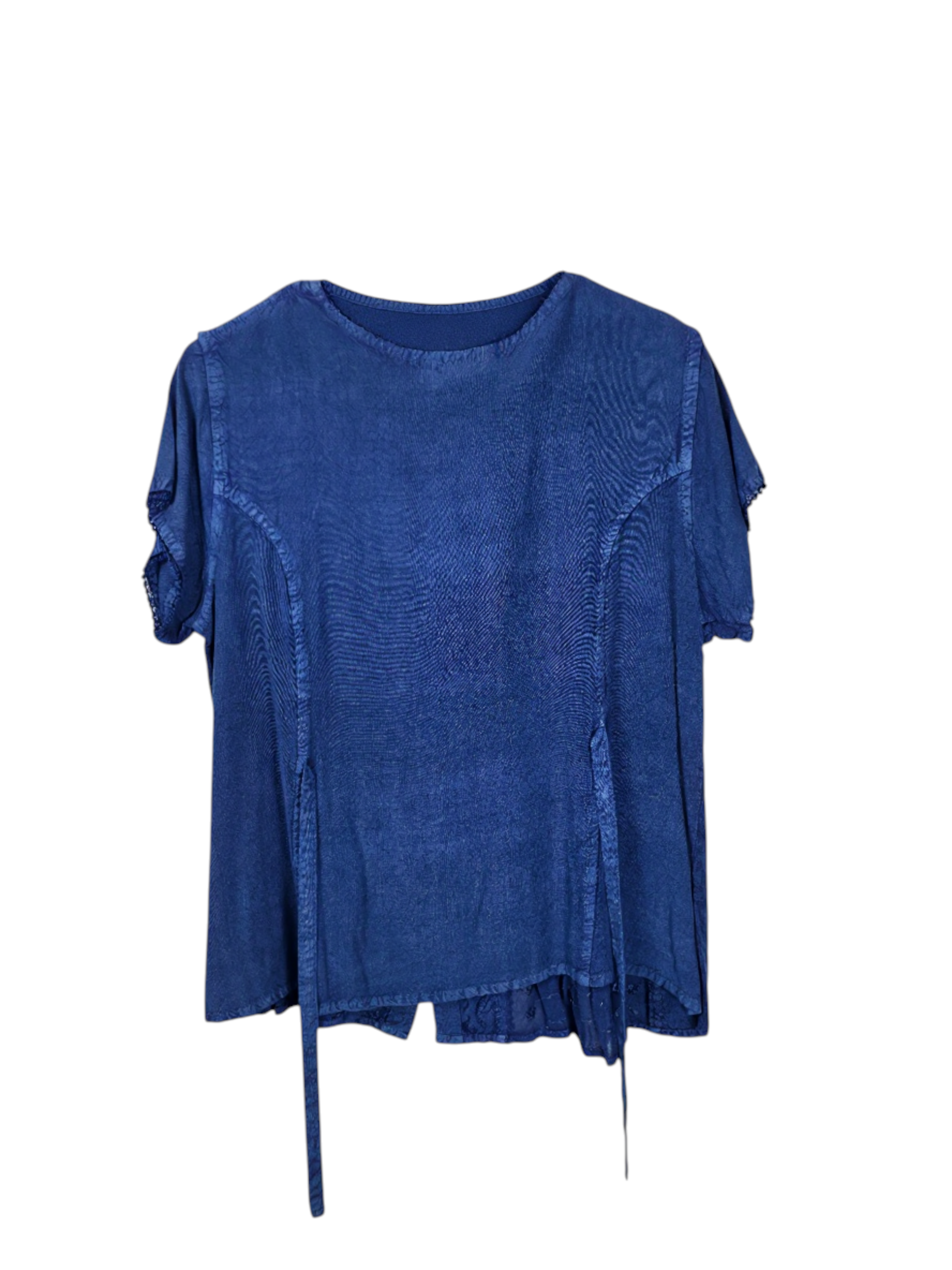Unexpectedly You Indigo Grace – Deep Blue Boho Embroidered Blouse