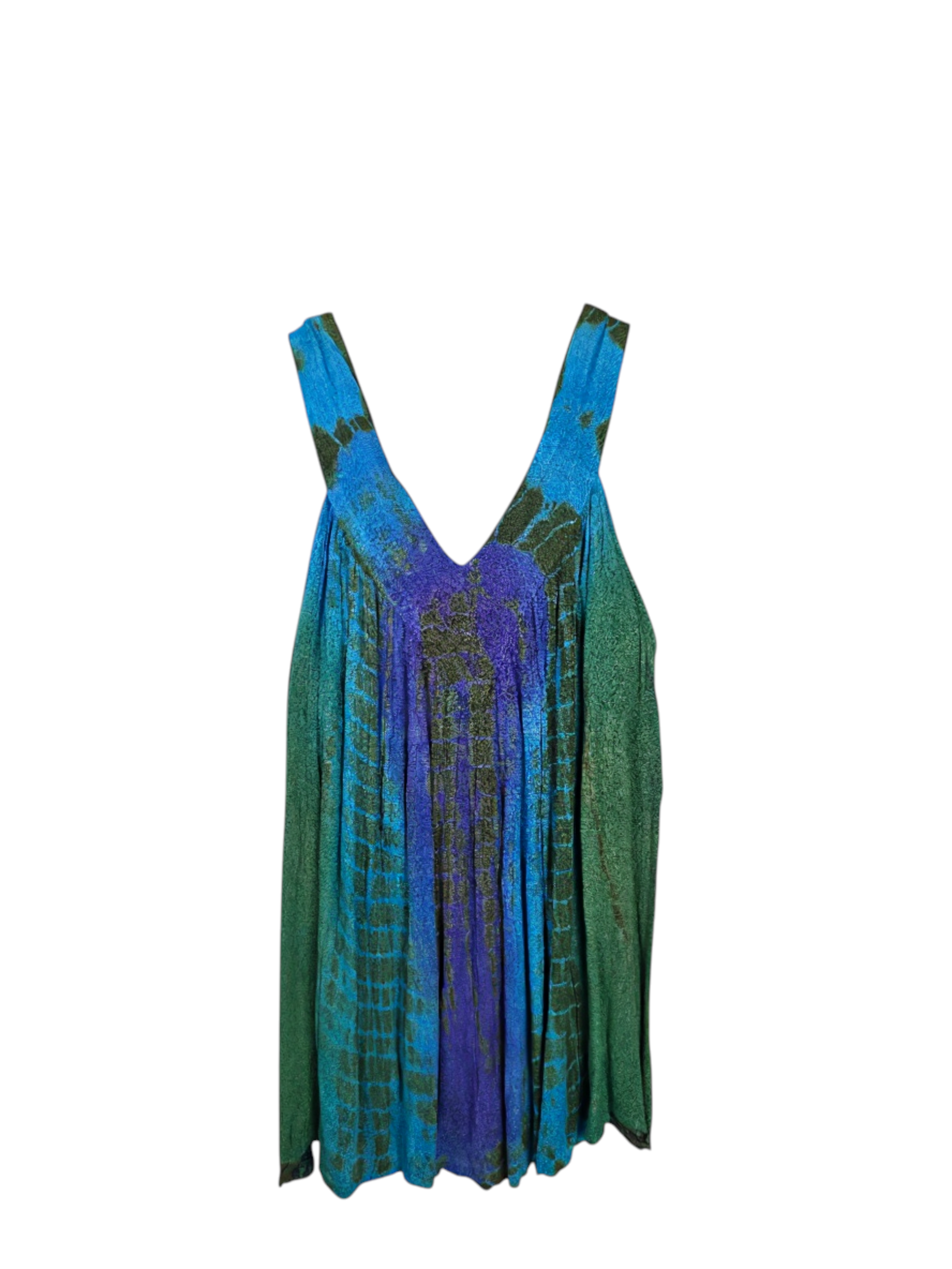 Unexpectedly You Ocean Mirage – Blue Green Boho Printed Kaftan Dress