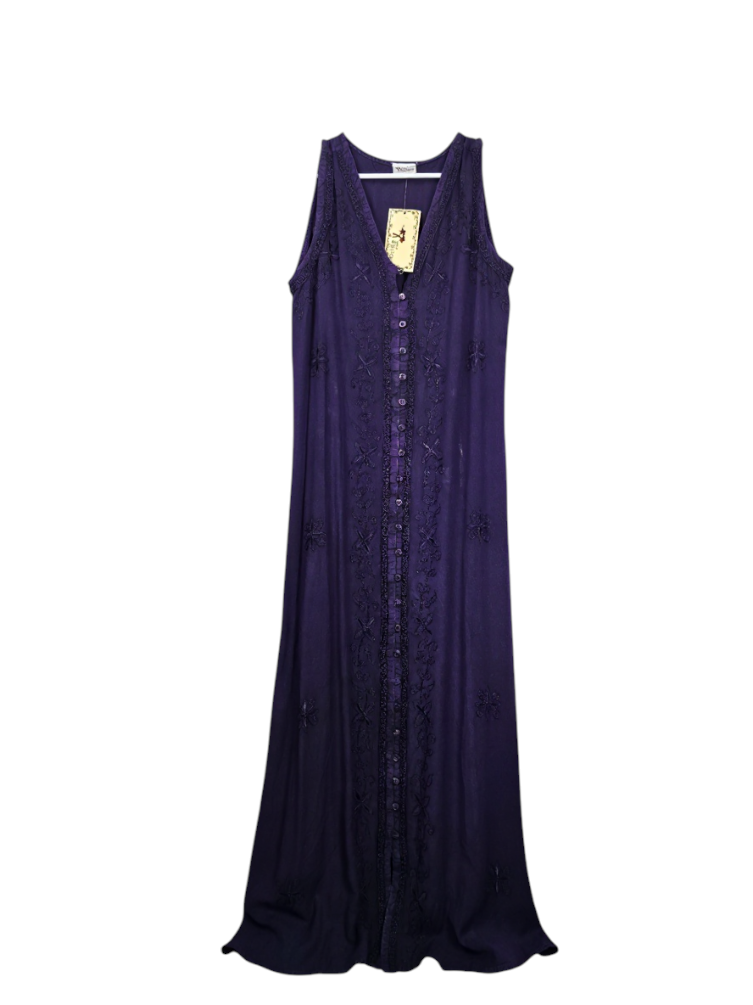 Unexpectedly You Violet Bloom – Deep Purple Embroidered Maxi Dress