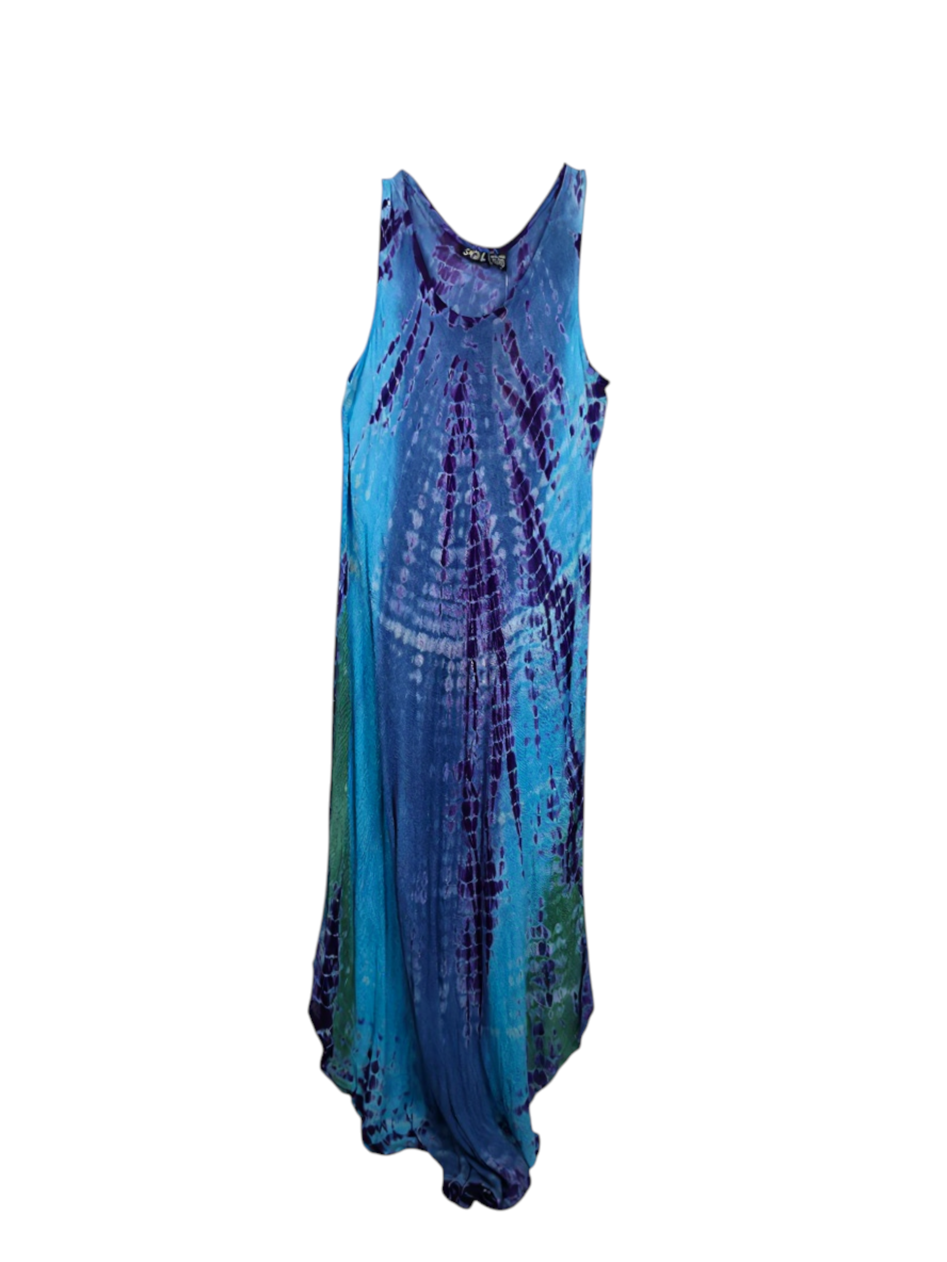Unexpectedly You Ocean Mist – Blue & Purple Tie-Dye Maxi Dress