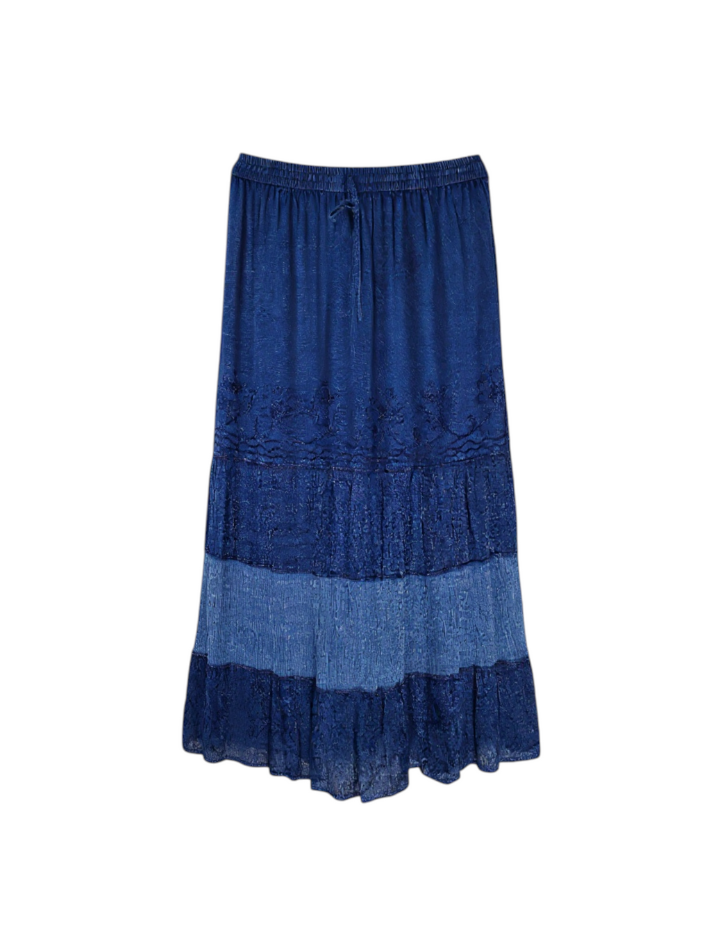 Unexpectedly You Ocean Whisper Tiered Boho Skirt