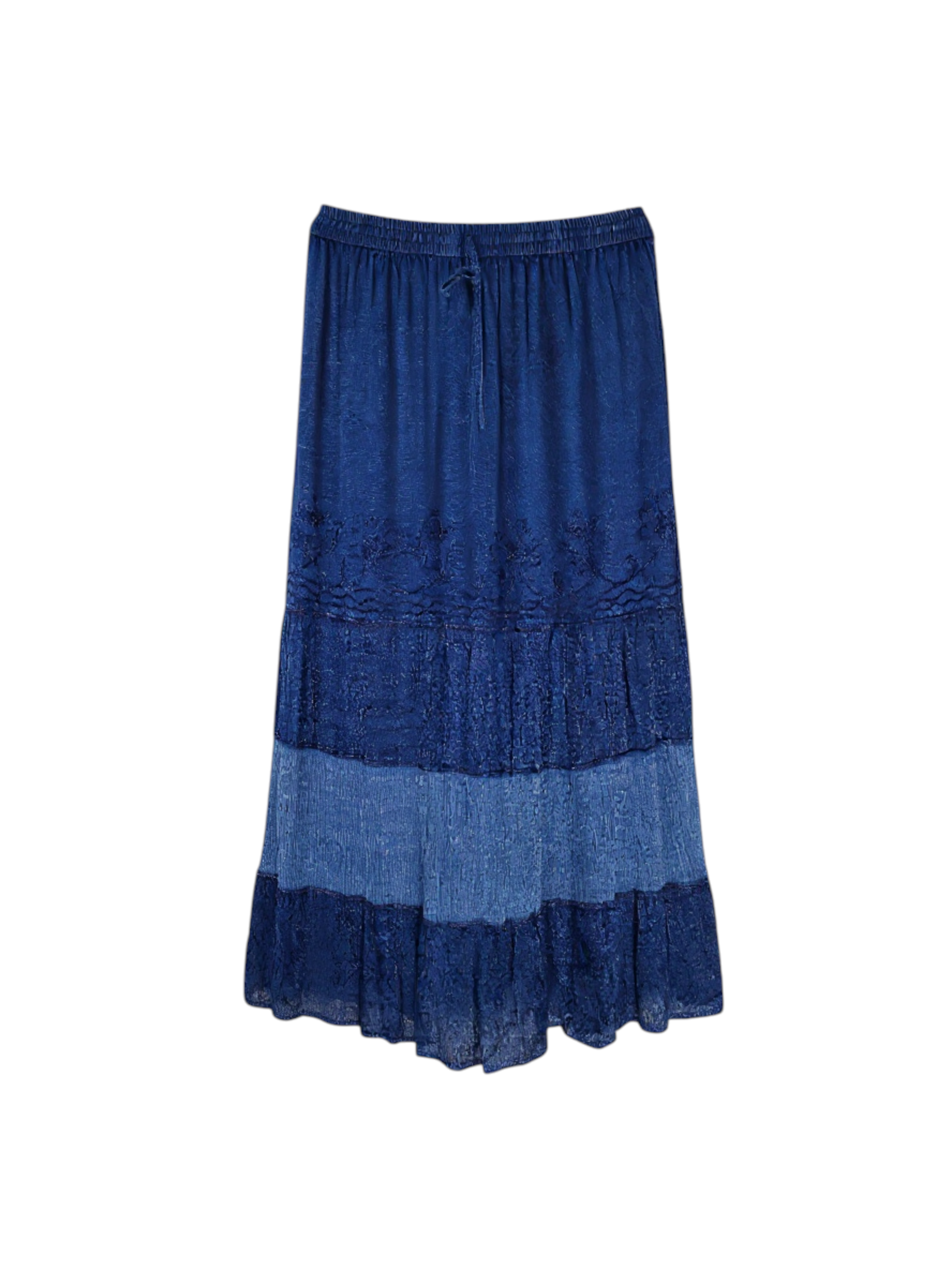 Unexpectedly You Ocean Whisper Tiered Boho Skirt