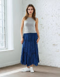 Unexpectedly You Ocean Breeze Tiered Boho Maxi Skirt