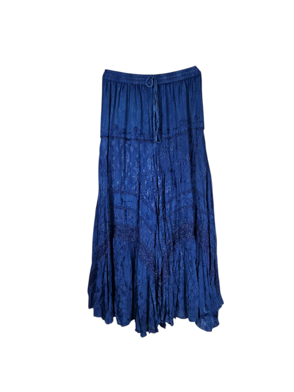 Unexpectedly You Ocean Breeze Tiered Boho Maxi Skirt