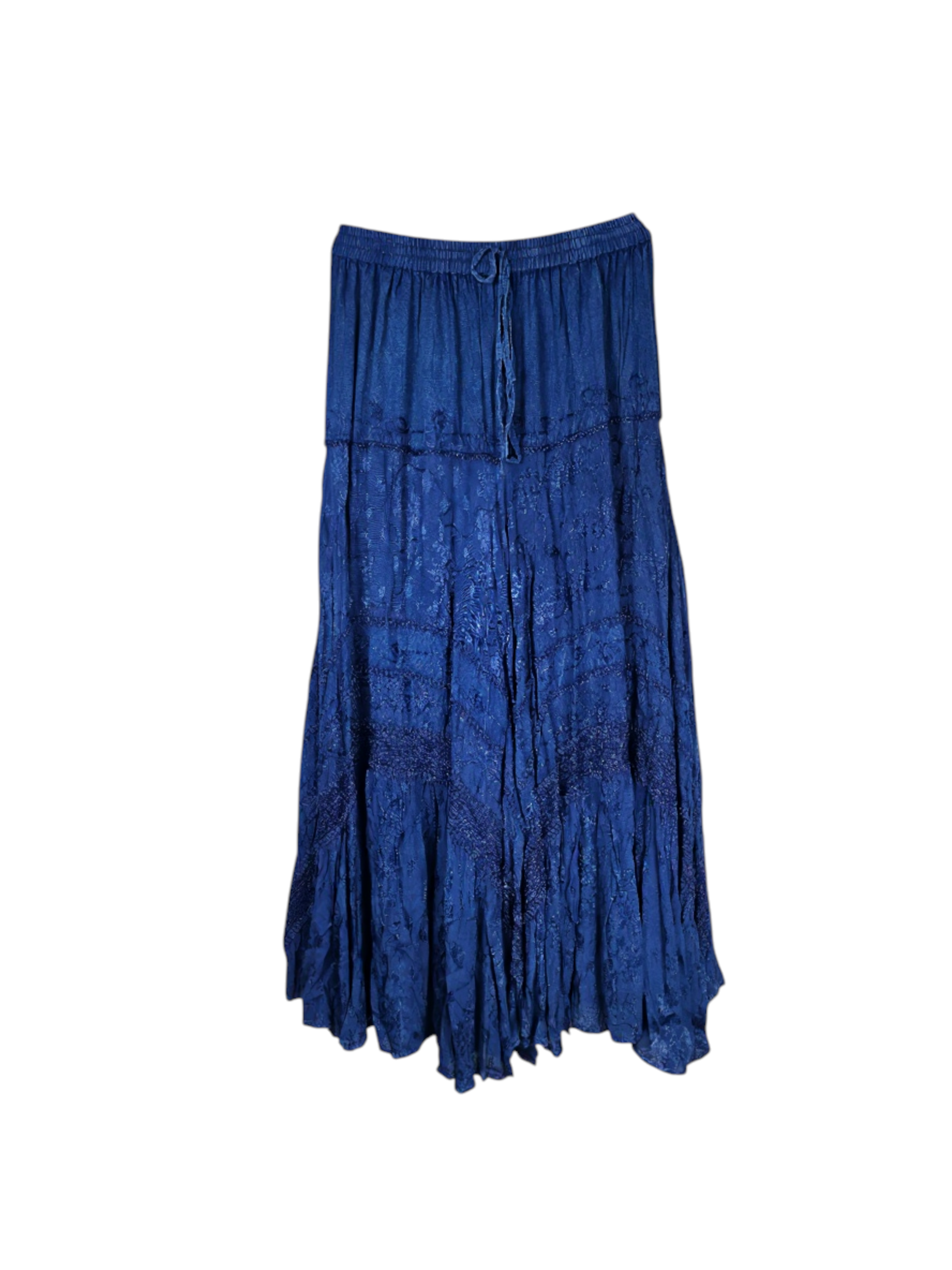 Unexpectedly You Ocean Breeze Tiered Boho Maxi Skirt