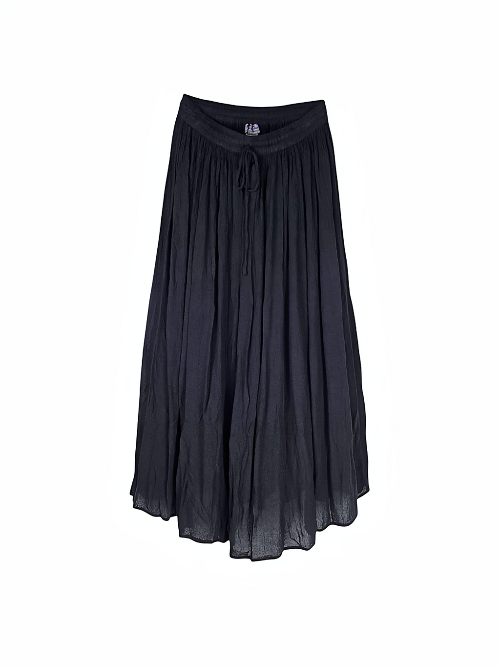 Unexpectedly You Midnight Tide Lace Crinkle Boho Maxi Skirt