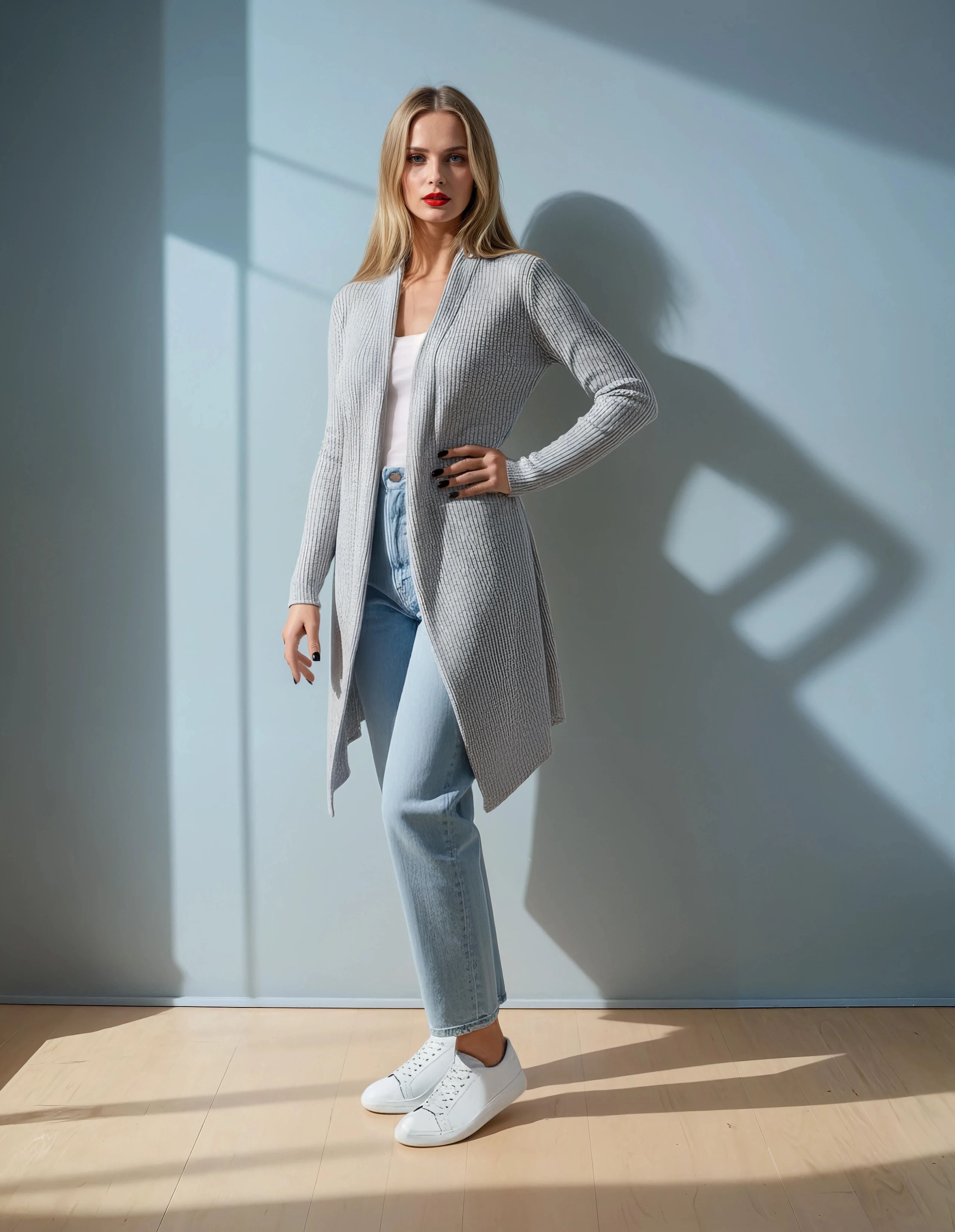Unexpectedly You Cozy Cloud – Light Gray Ribbed Knit Cardigan