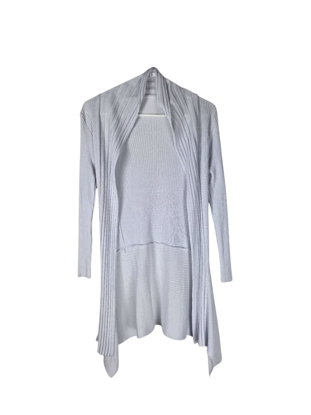 Unexpectedly You Cozy Cloud – Light Gray Ribbed Knit Cardigan