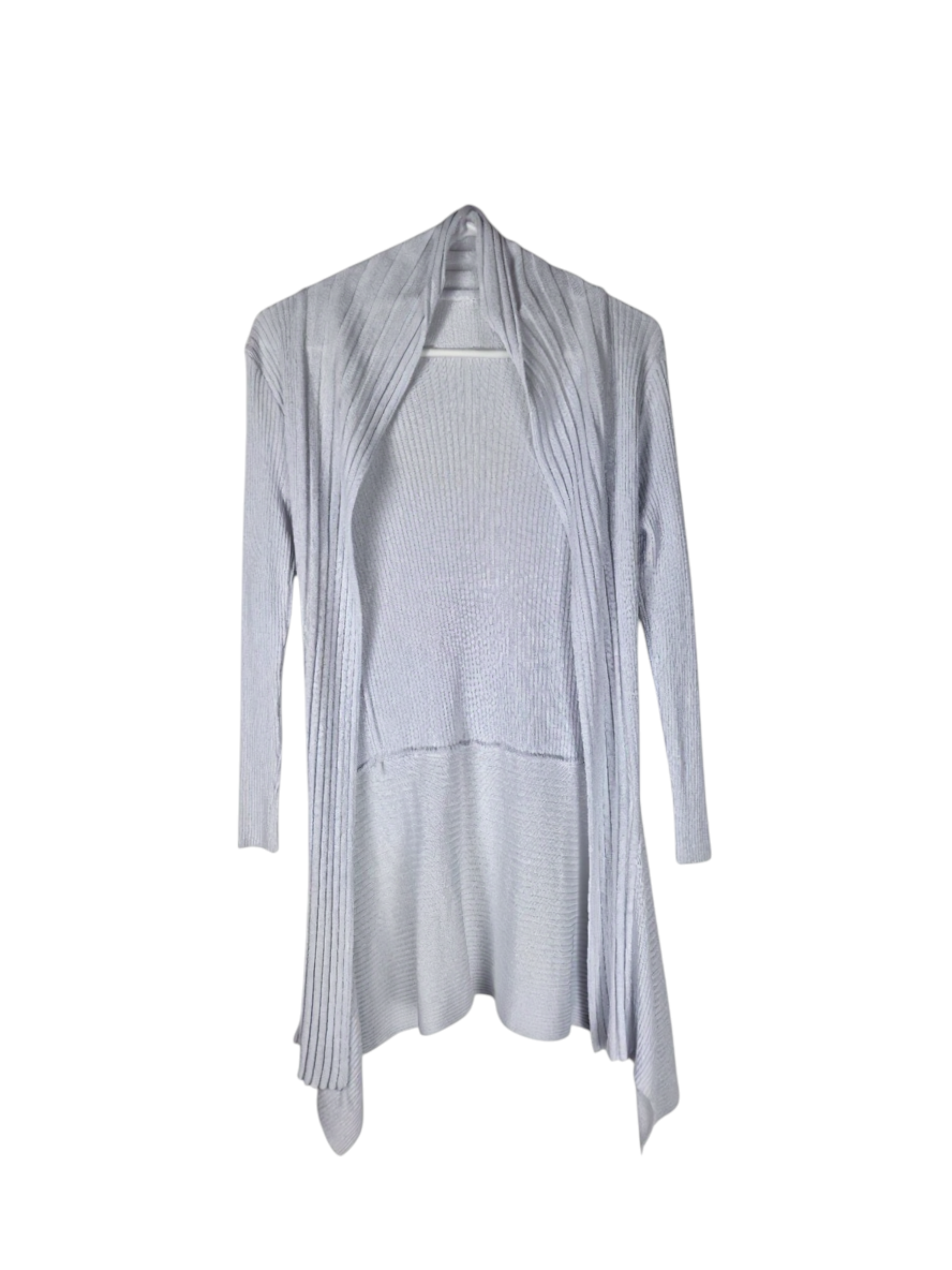 Unexpectedly You Cozy Cloud – Light Gray Ribbed Knit Cardigan