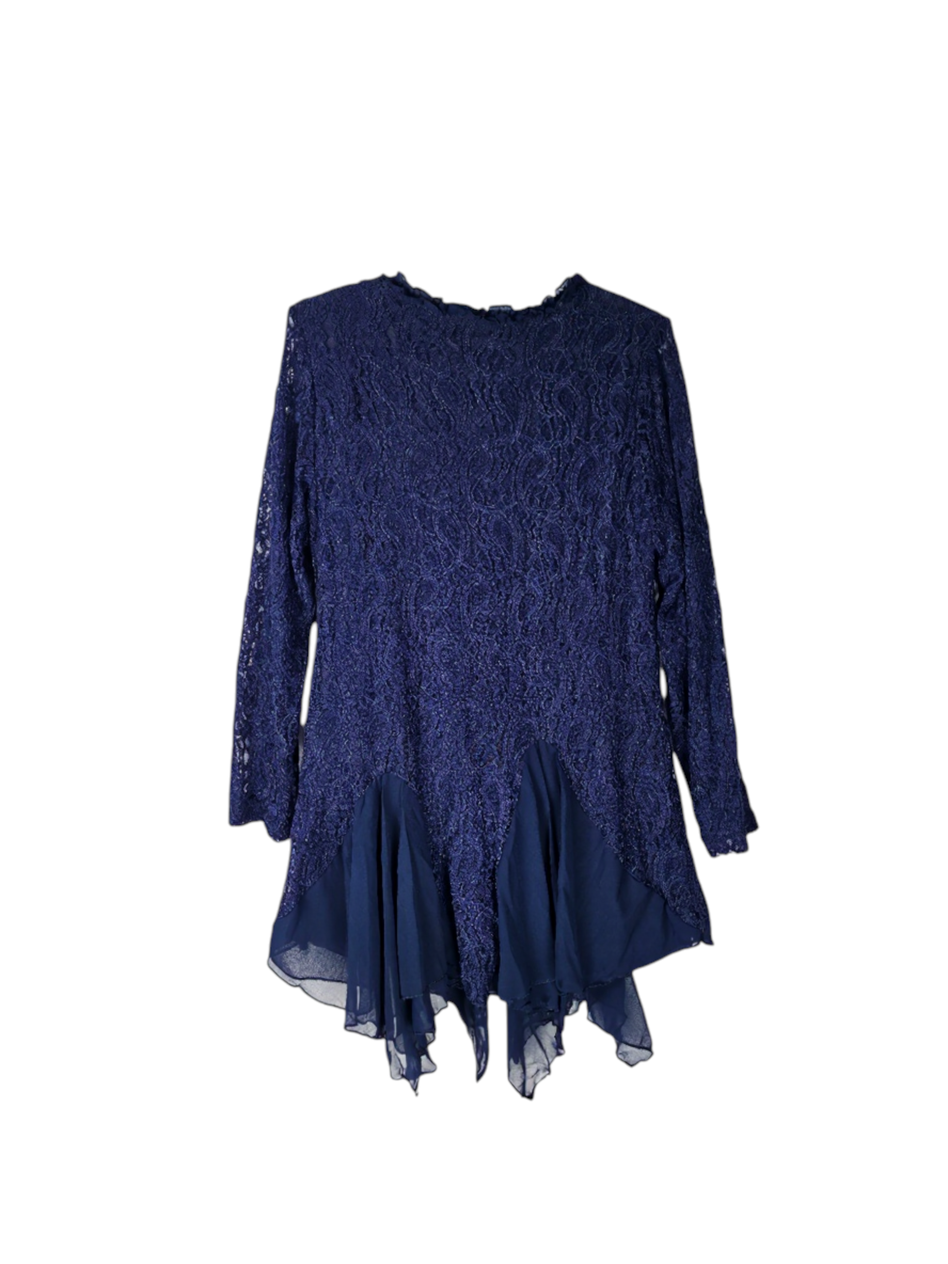 Unexpectedly You Midnight Lace Boho Asymmetrical Tunic