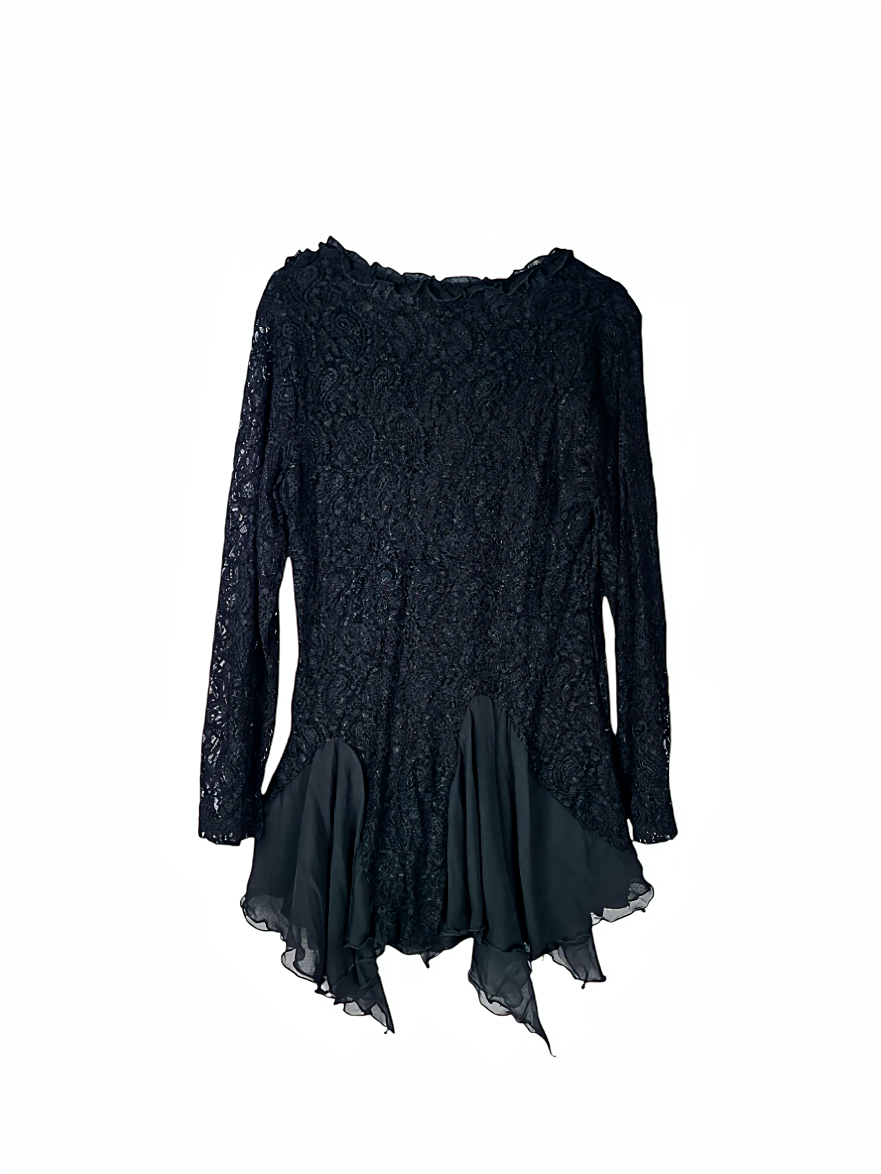 Unexpectedly You Noir Enchant Boho Lace Tunic