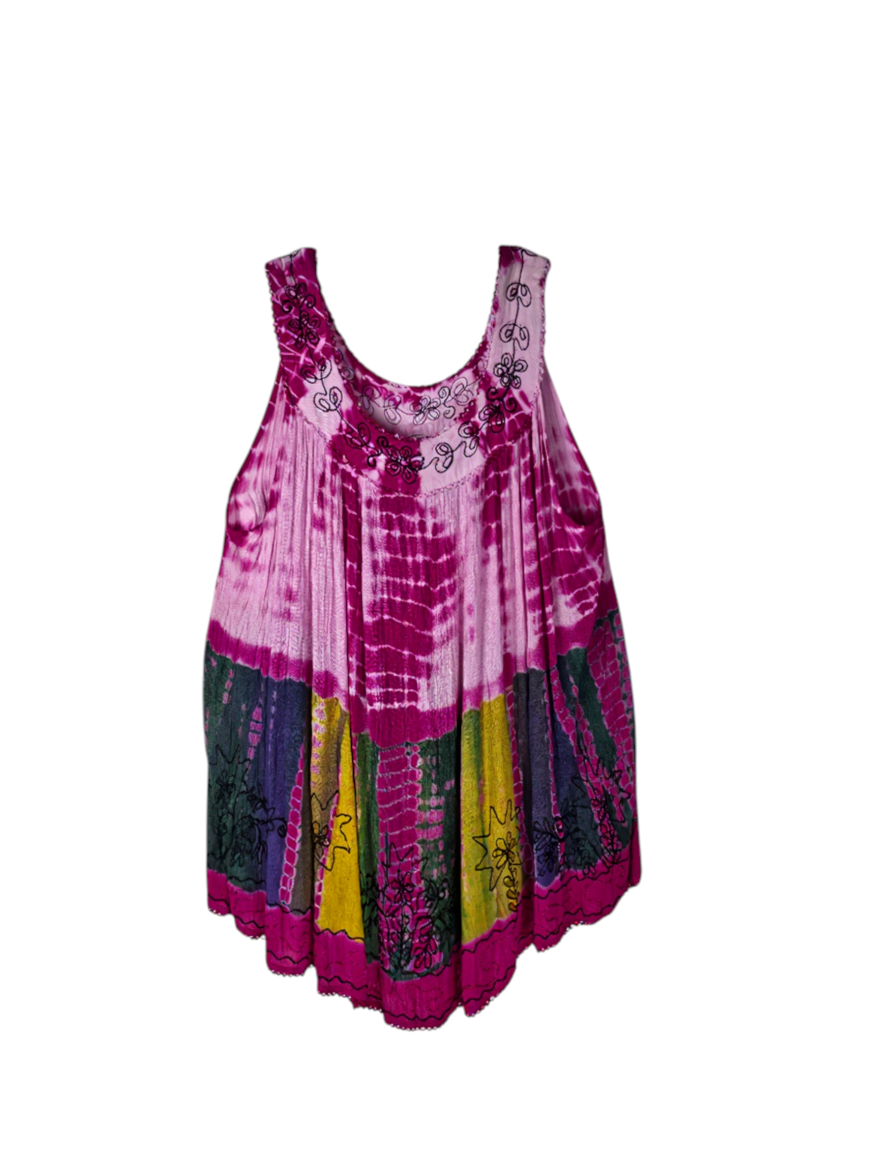 Unexpectedly You Wild Orchid Hand-Dyed Boho Tank Top