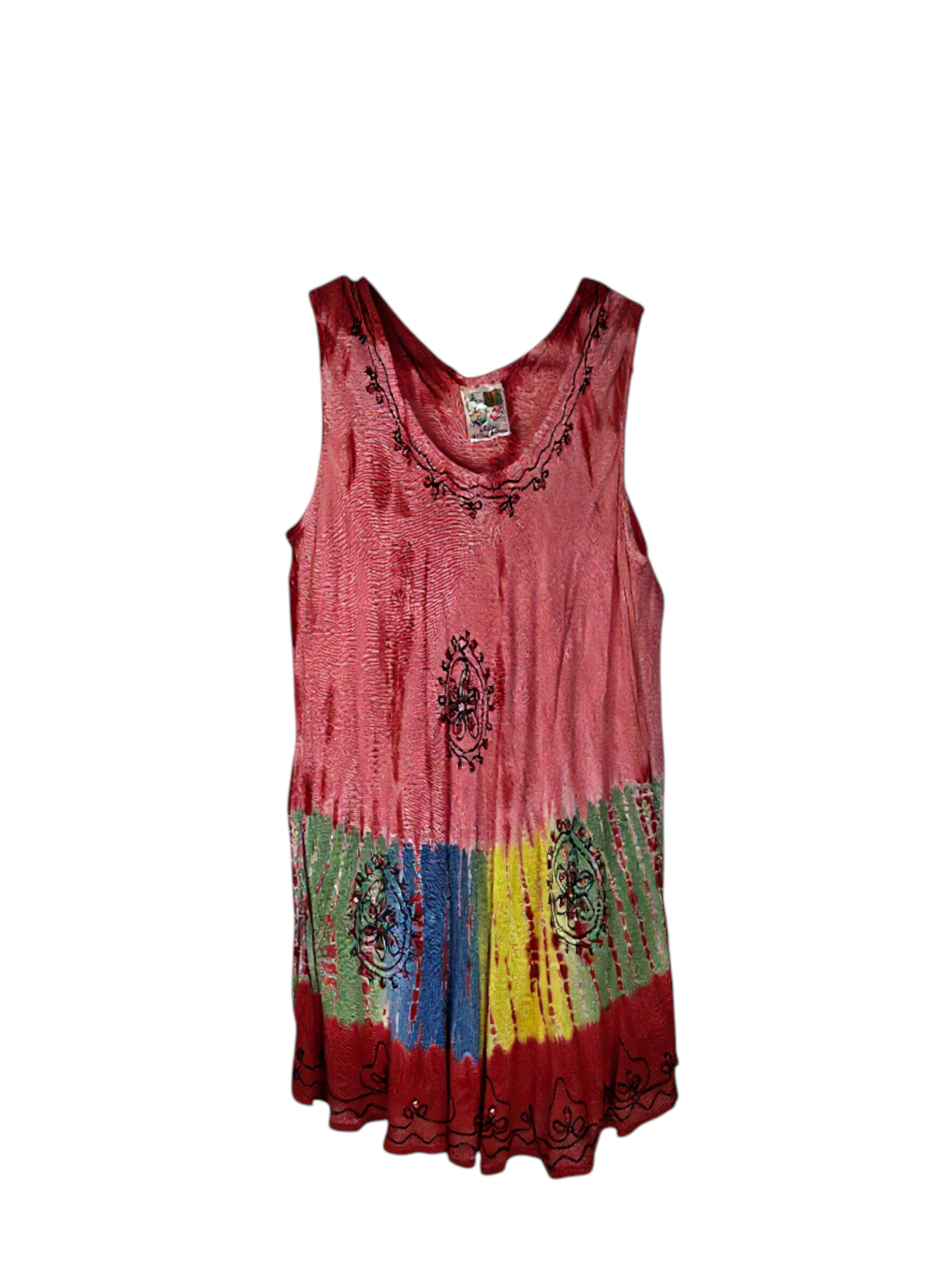 Unexpectedly You Sunset Carnival Embroidered Boho Top