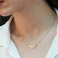 Hebrew Name Necklace with Star of David Charm