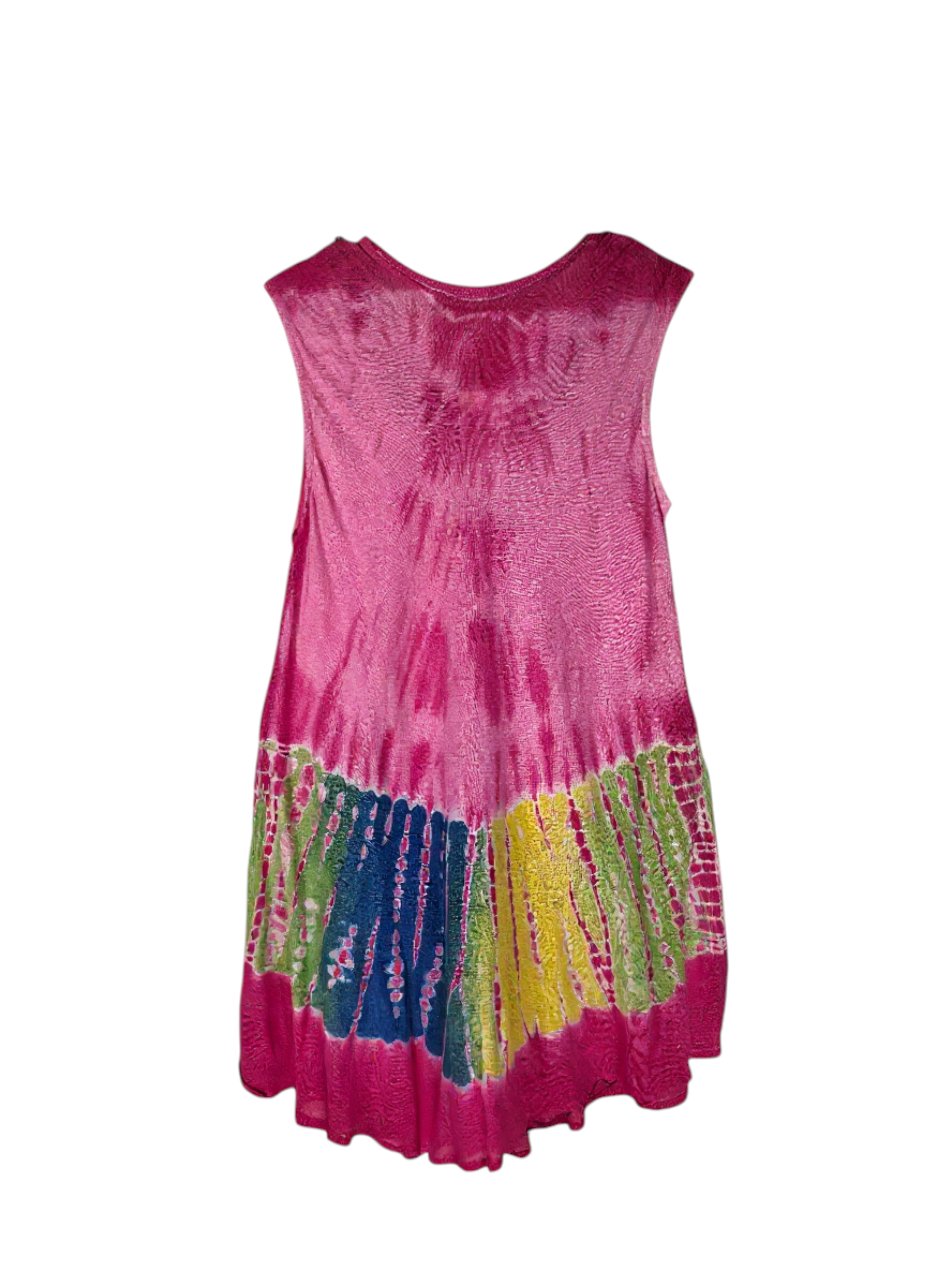 Unexpectedly You Rosy Horizon Embroidered Rainbow Tank Top