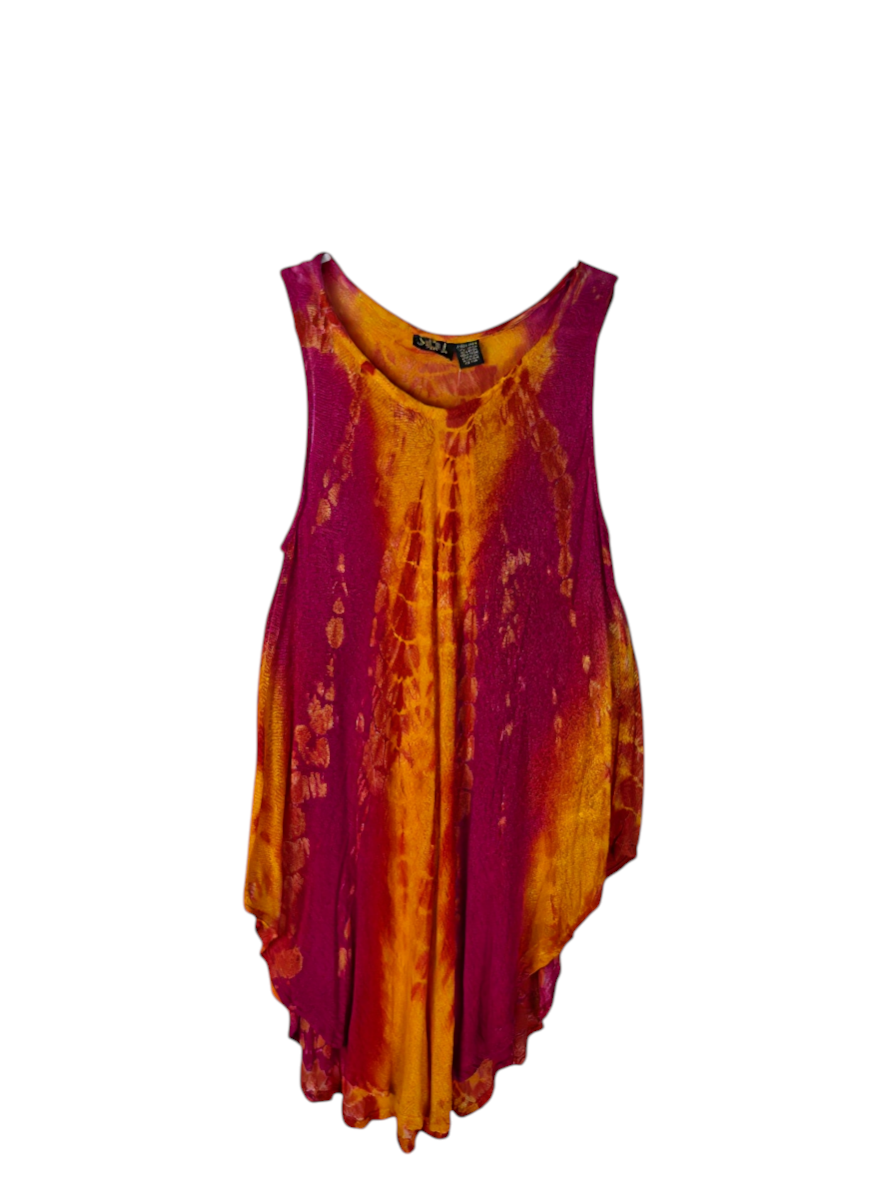 Unexpectedly You Golden Ember Hand-Dyed Asymmetrical Dress