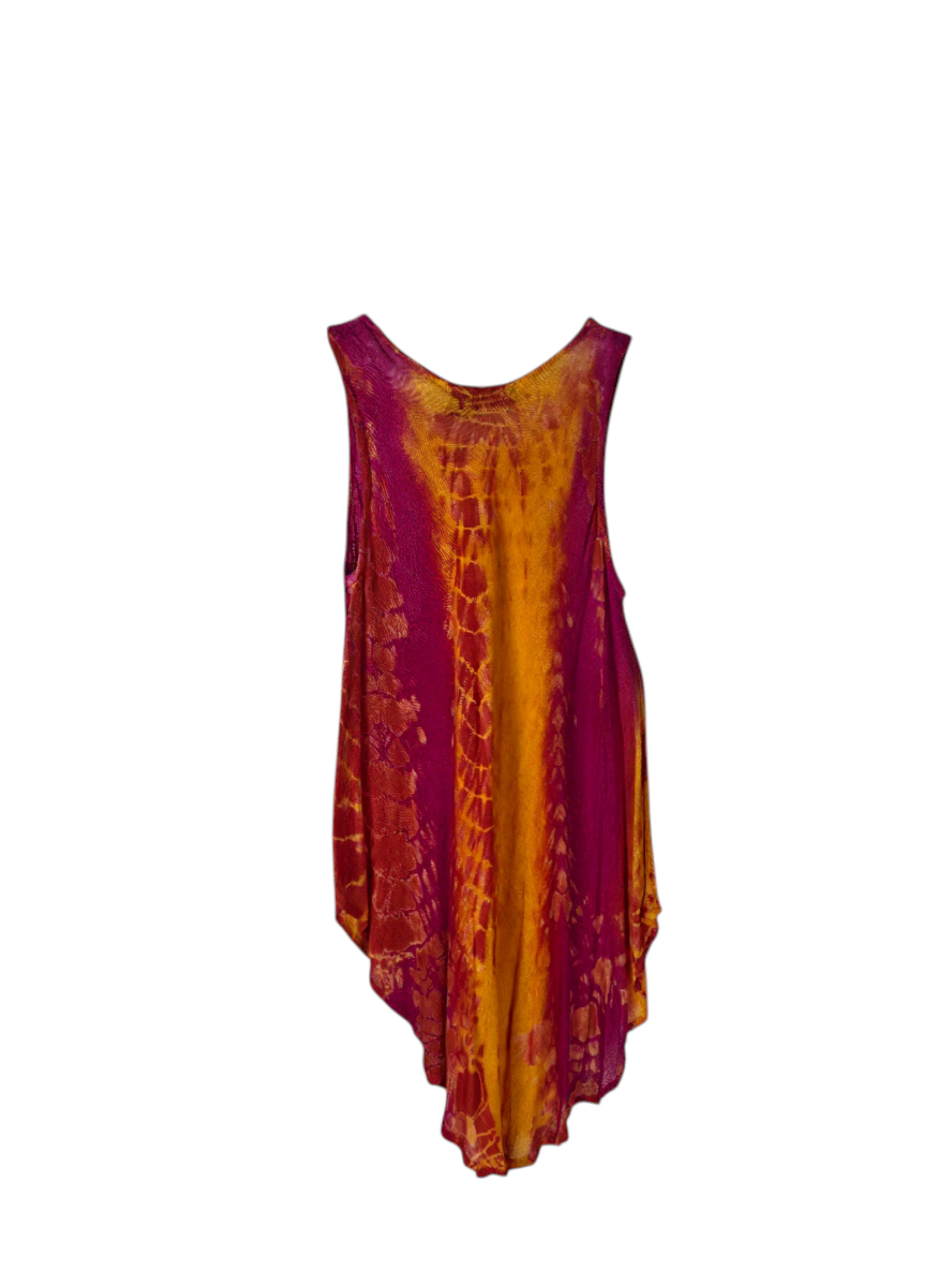 Unexpectedly You Golden Ember Hand-Dyed Asymmetrical Dress