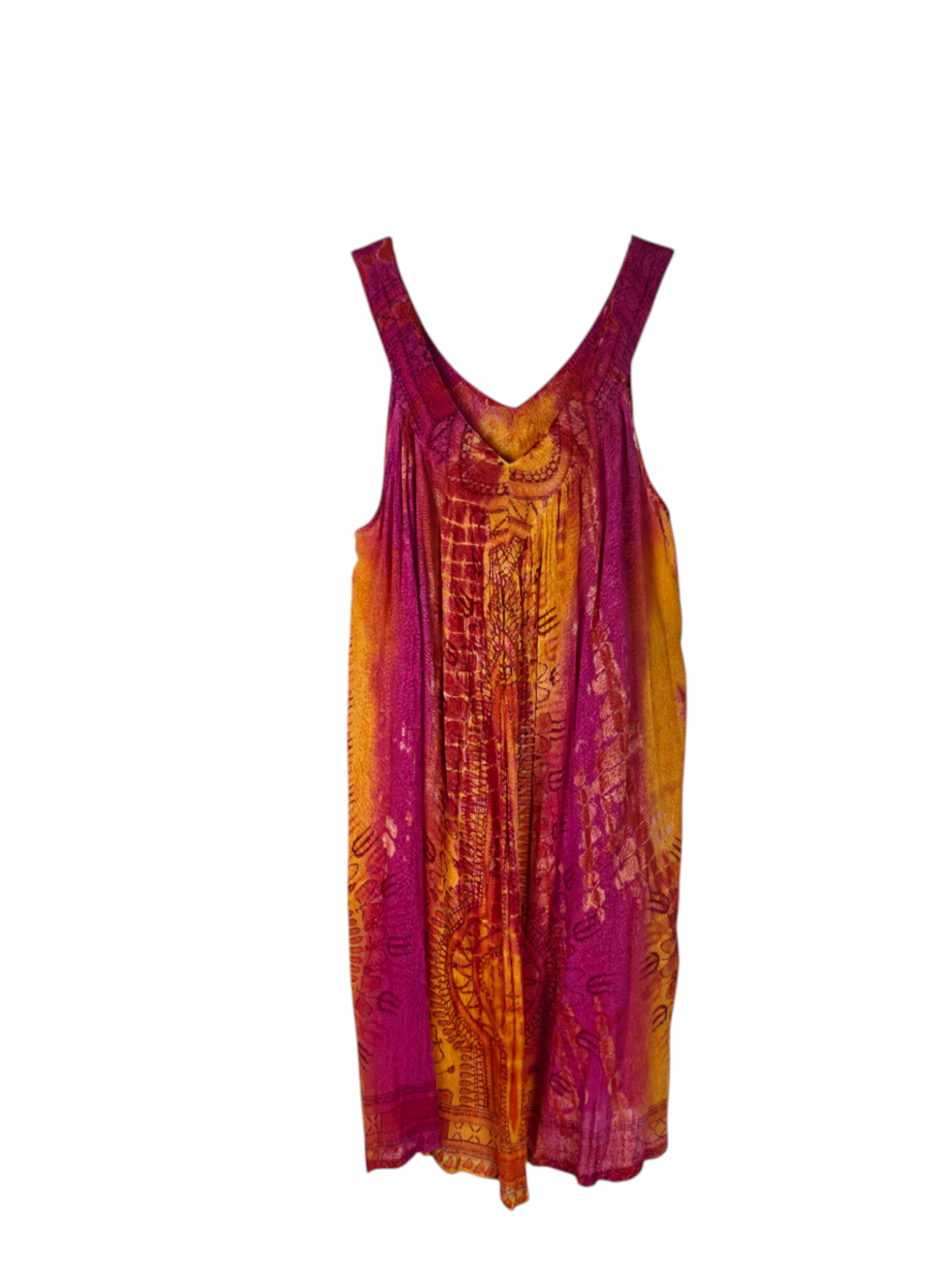 Unexpectedly You Amber Dusk Hand-Dyed Boho Midi Dress