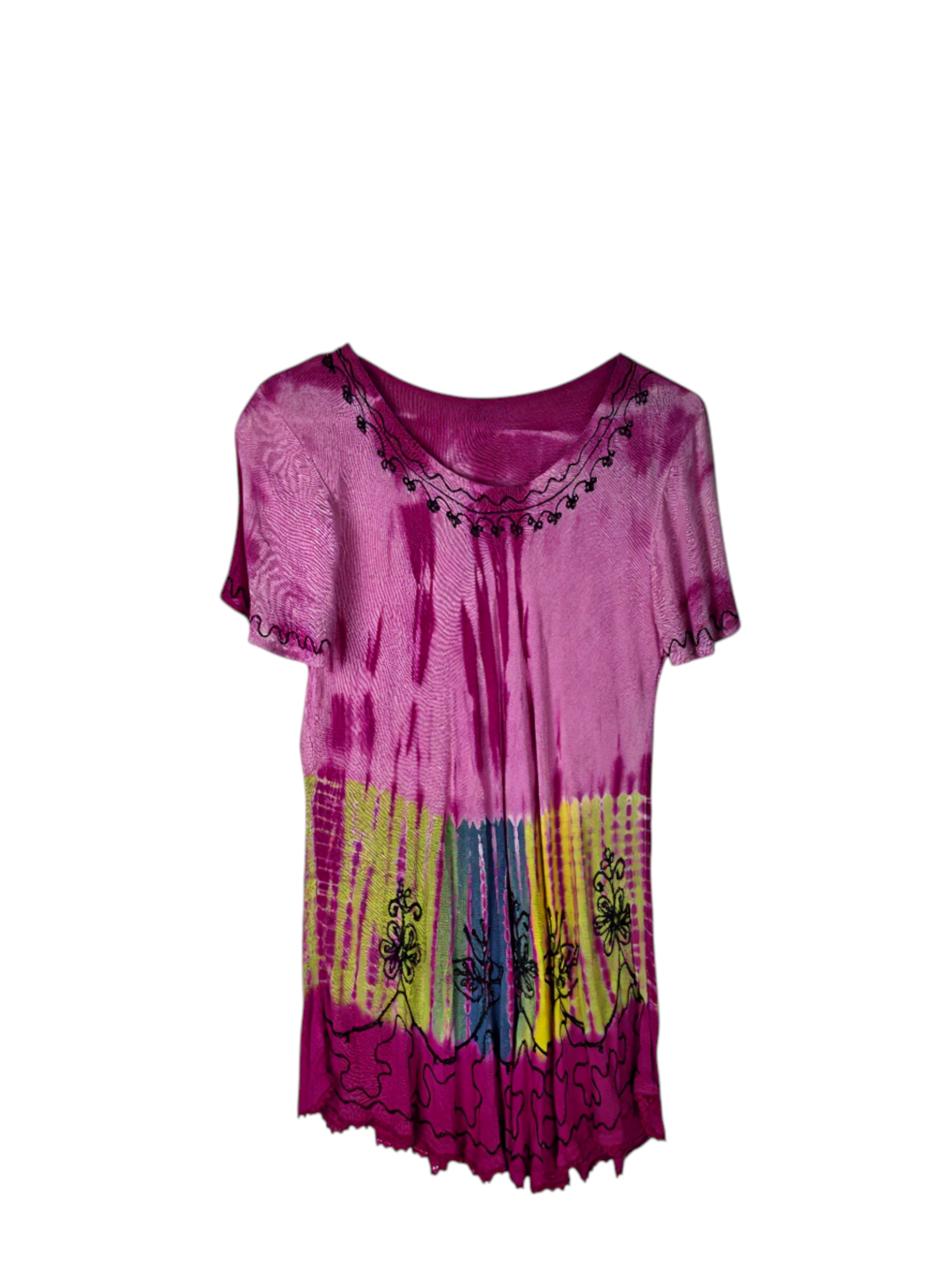 Unexpectedly You Orchid Bloom Hand-Dyed Boho Top