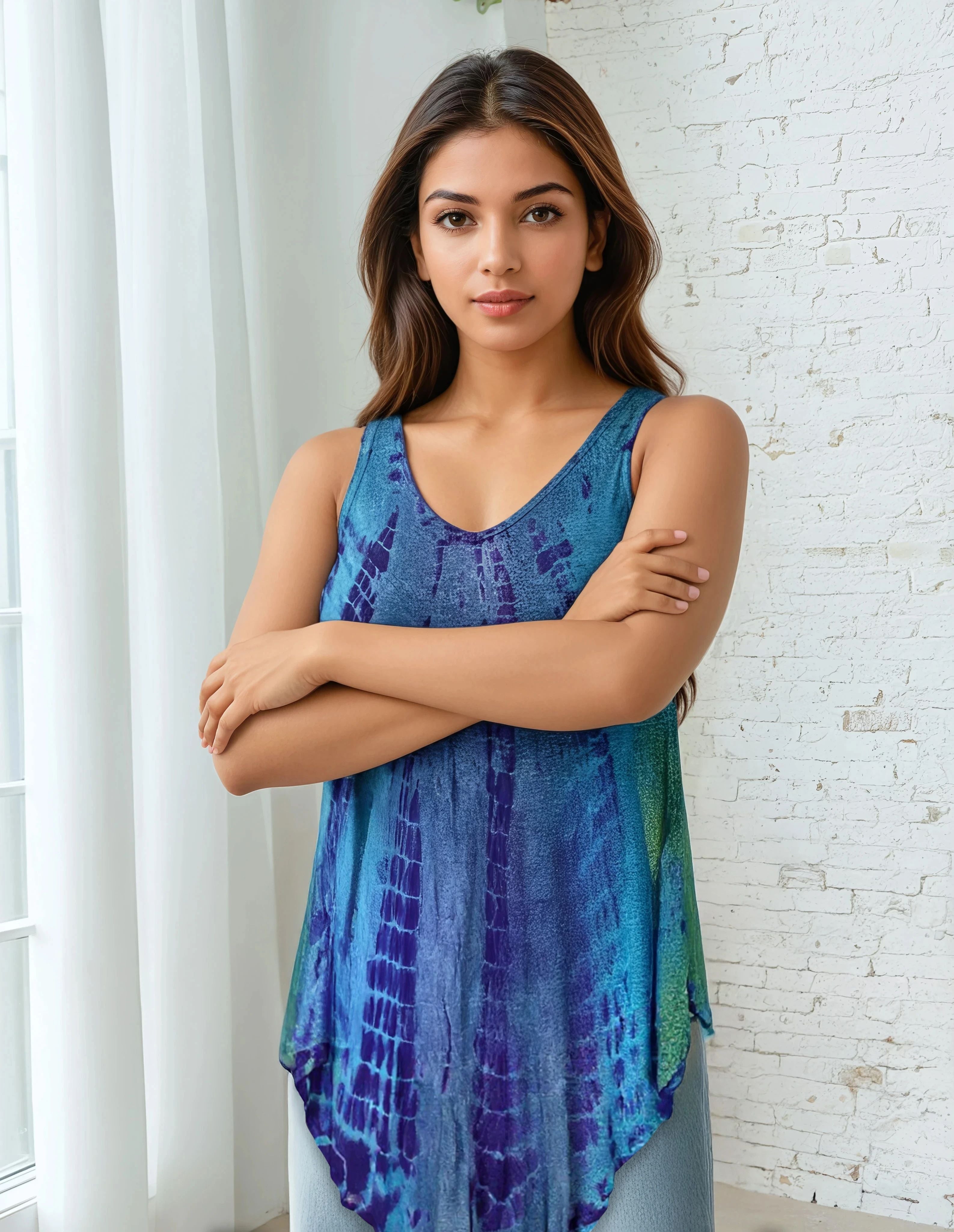 Unexpectedly You Ocean Mirage Hand-Dyed Boho Tunic