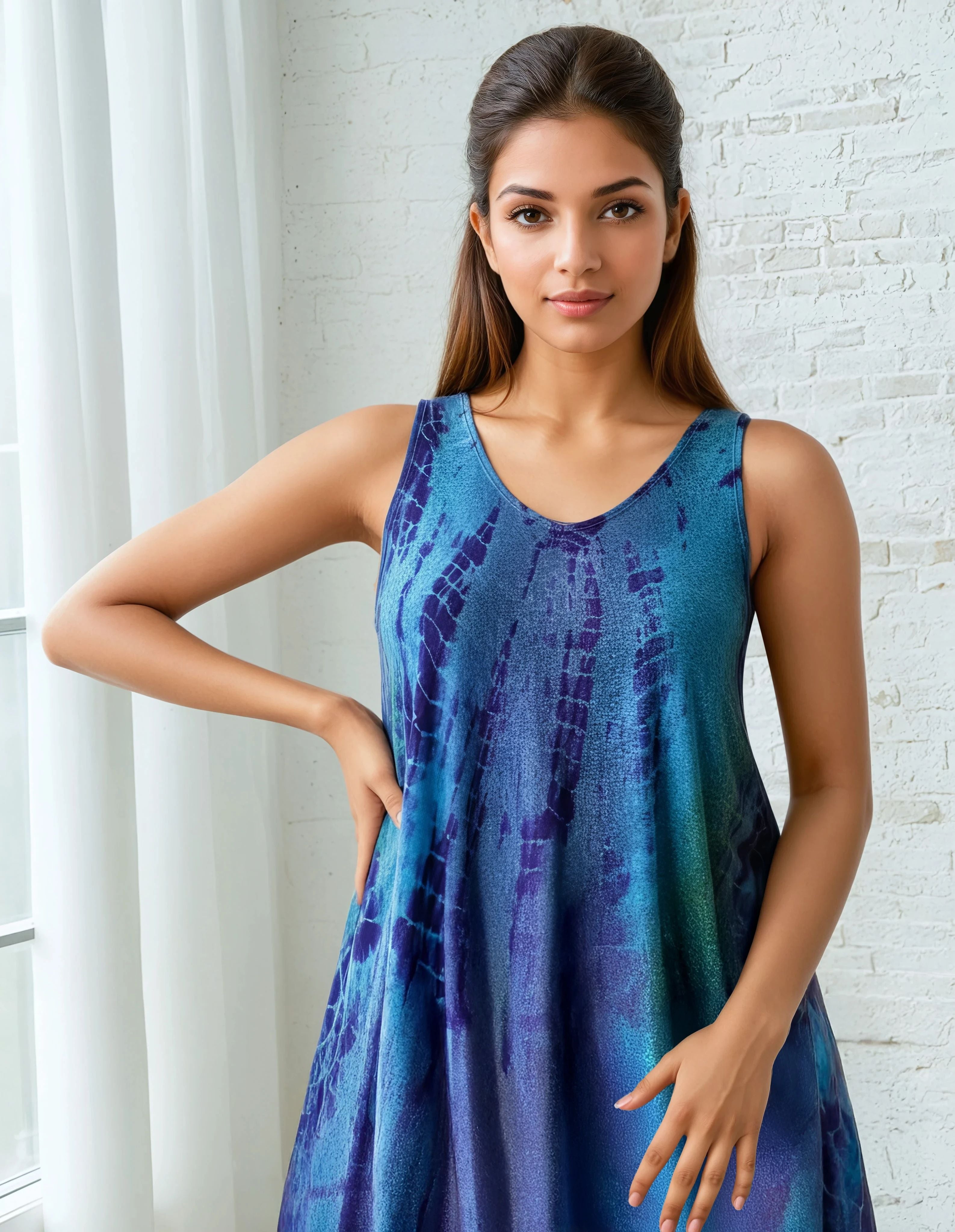 Unexpectedly You Ocean Mirage Hand-Dyed Boho Tunic