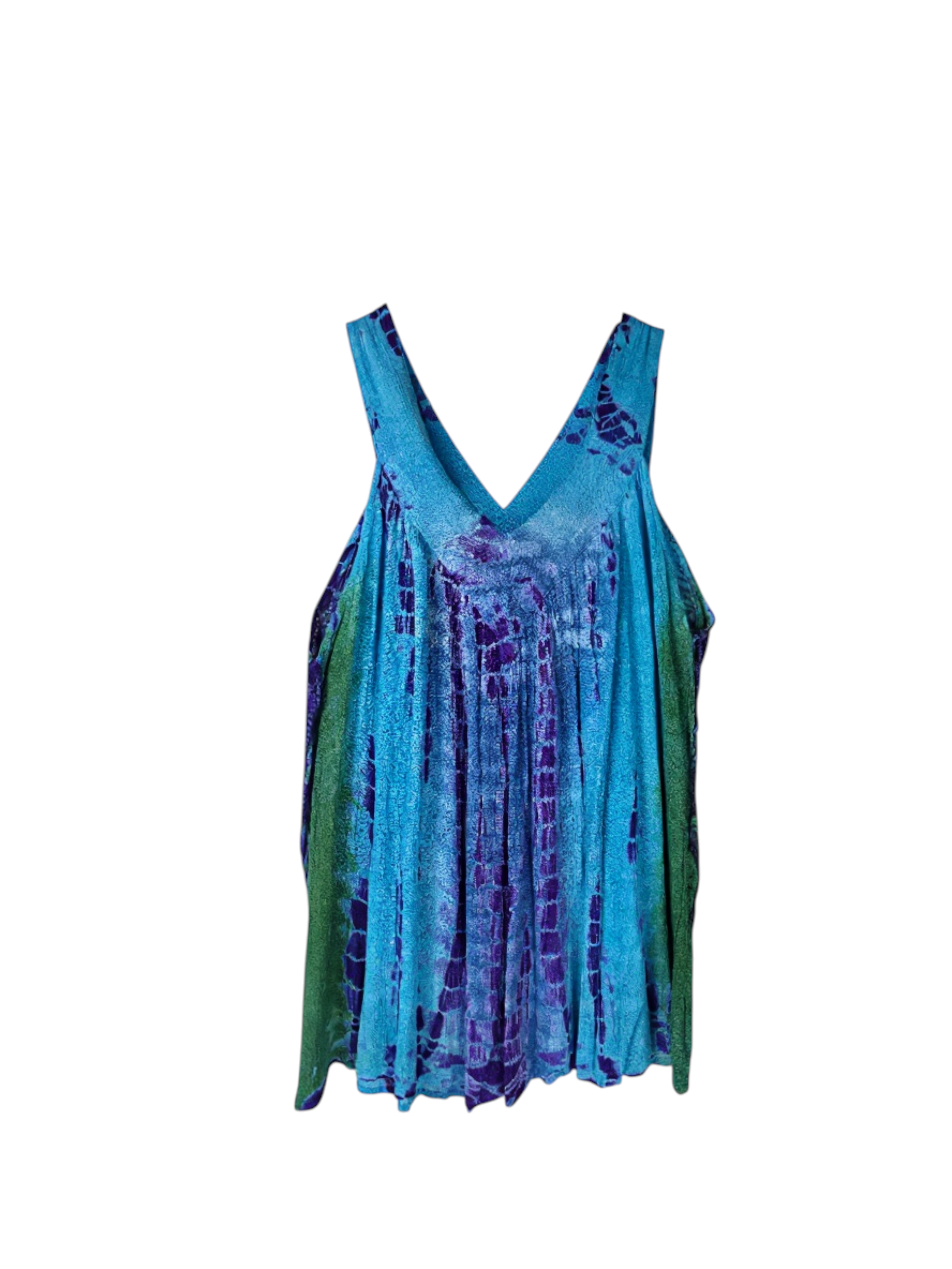 Unexpectedly You Ocean Mirage Hand-Dyed Flowy Top