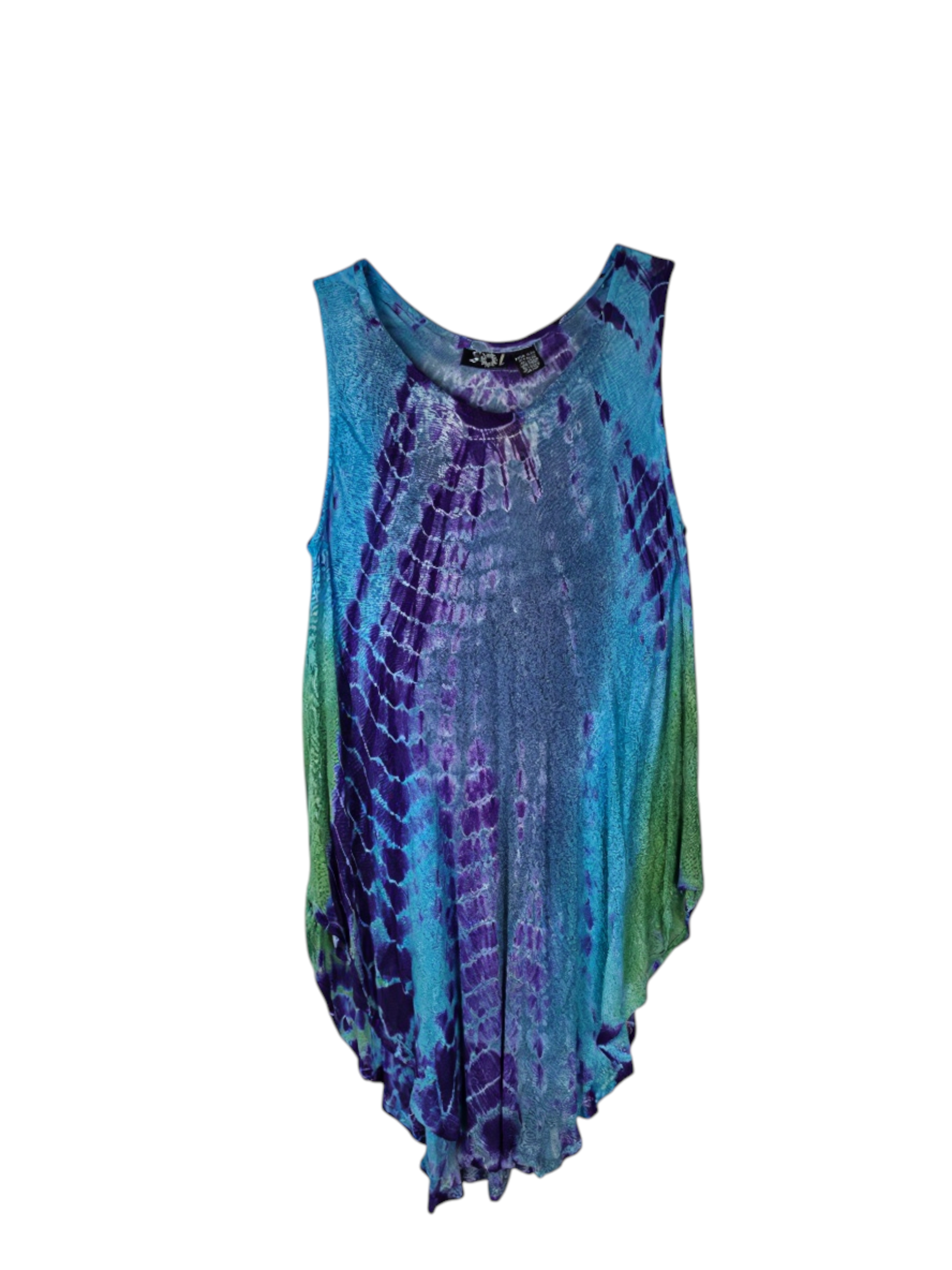 Unexpectedly You Ocean Mirage Hand-Dyed Flowy Tank Top