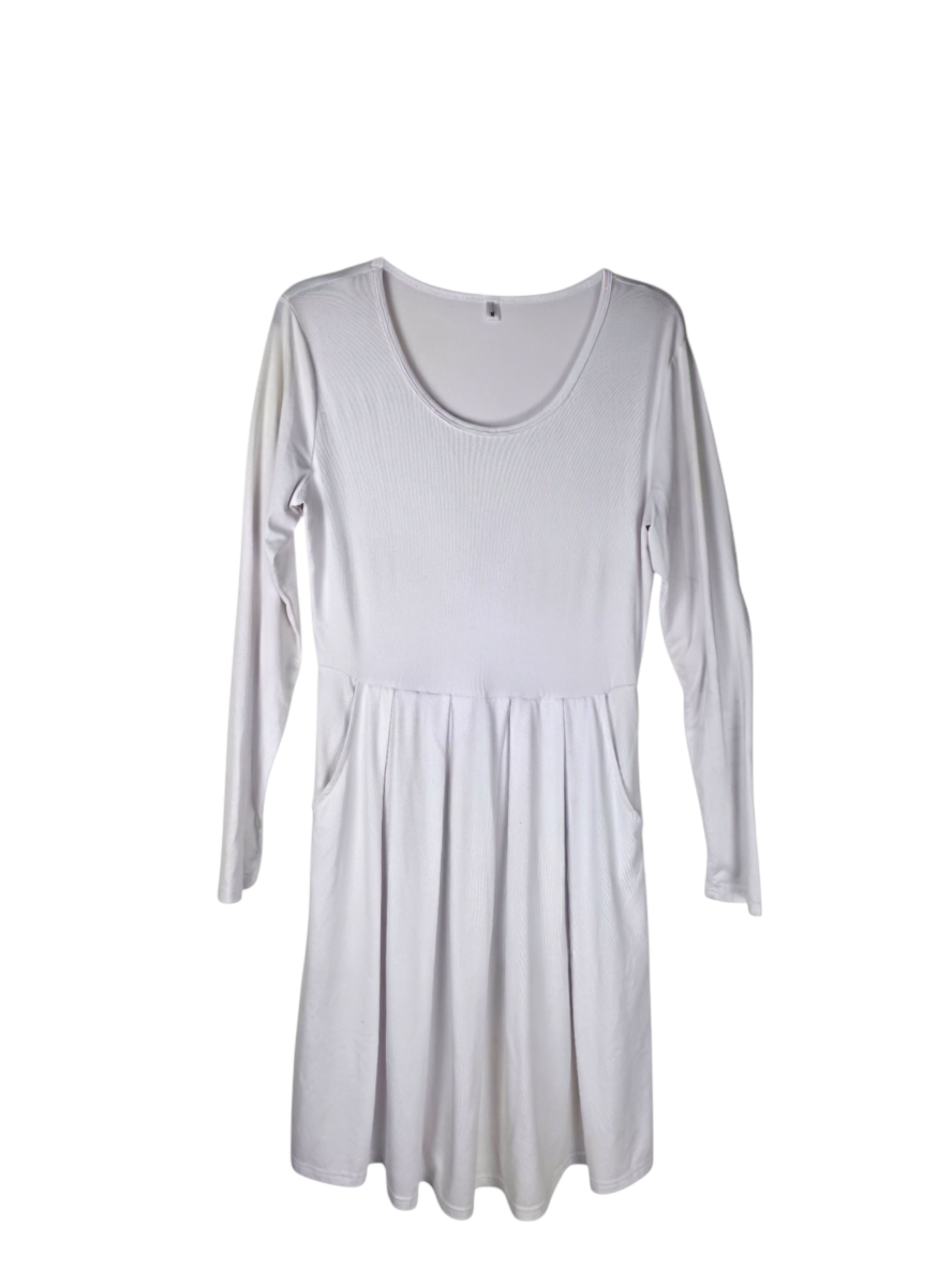 Unexpectedly You Ivory Comfort Long-Sleeve Casual Dress