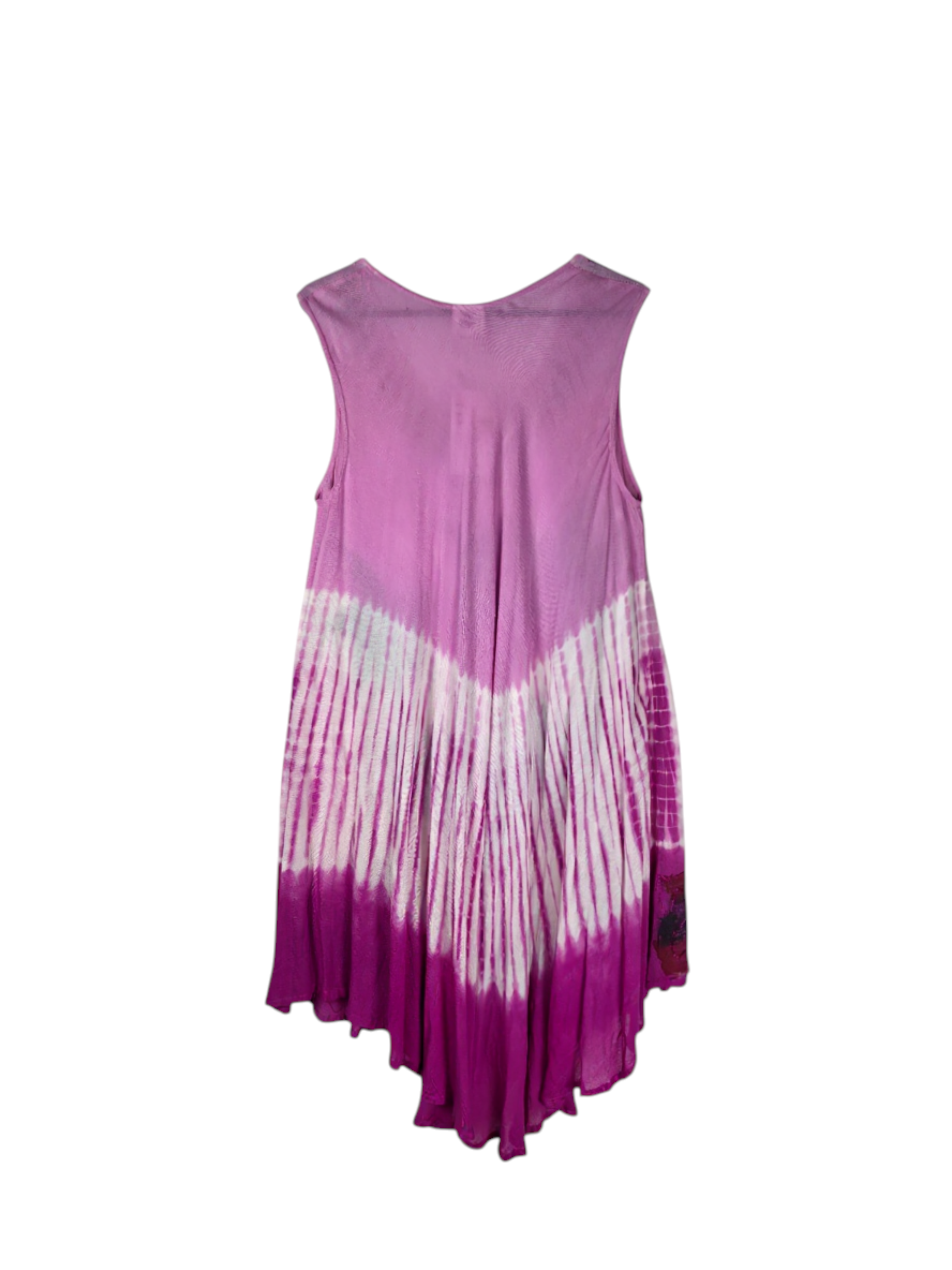 Unexpectedly You Pink Palm Breeze Hand-Dyed Flowy Tank Dress