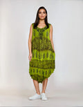 Unexpectedly You Olive Grove Hand-Dyed Sleeveless Midi Dress