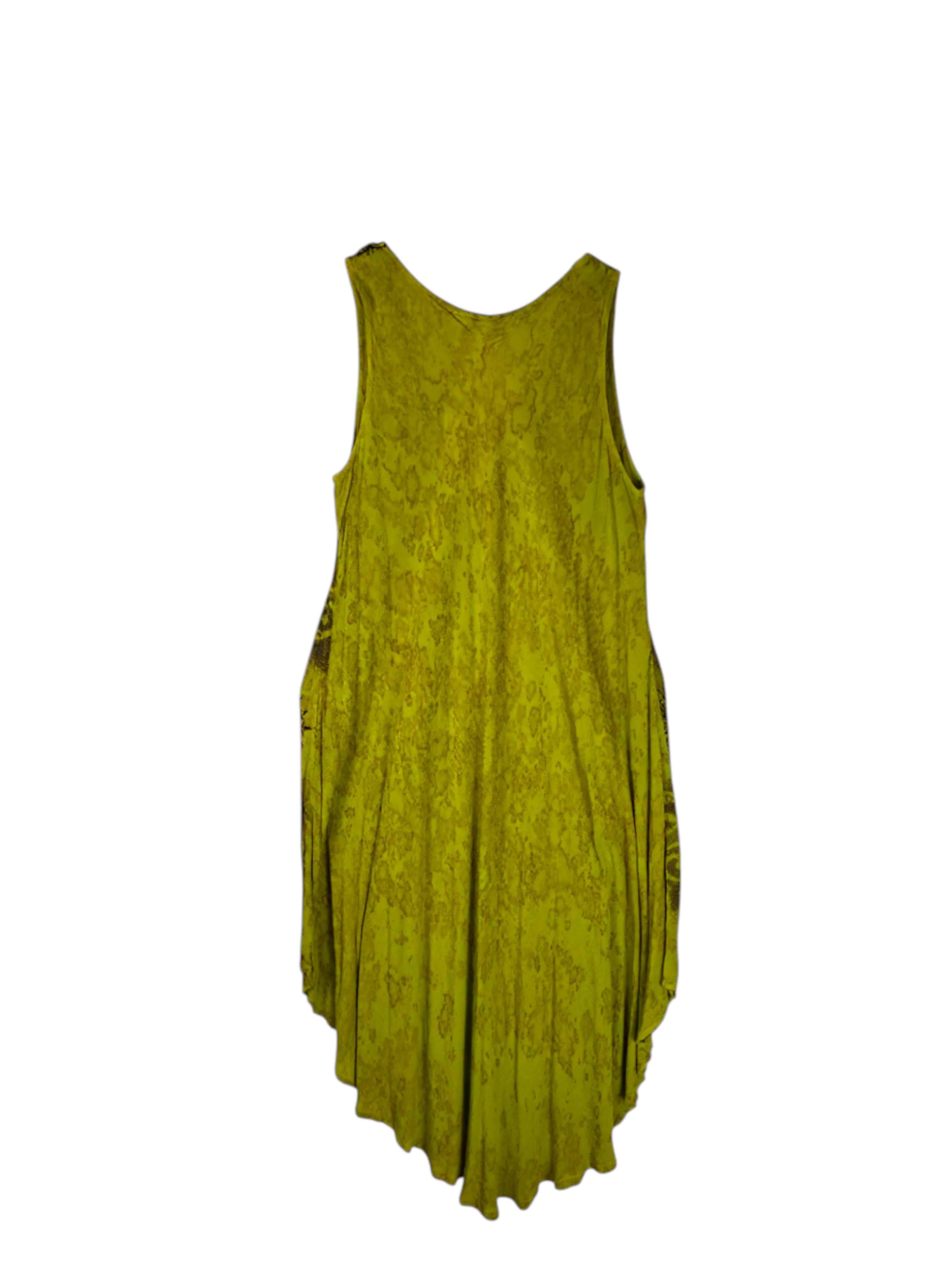 Unexpectedly You Olive Grove Hand-Dyed Sleeveless Midi Dress