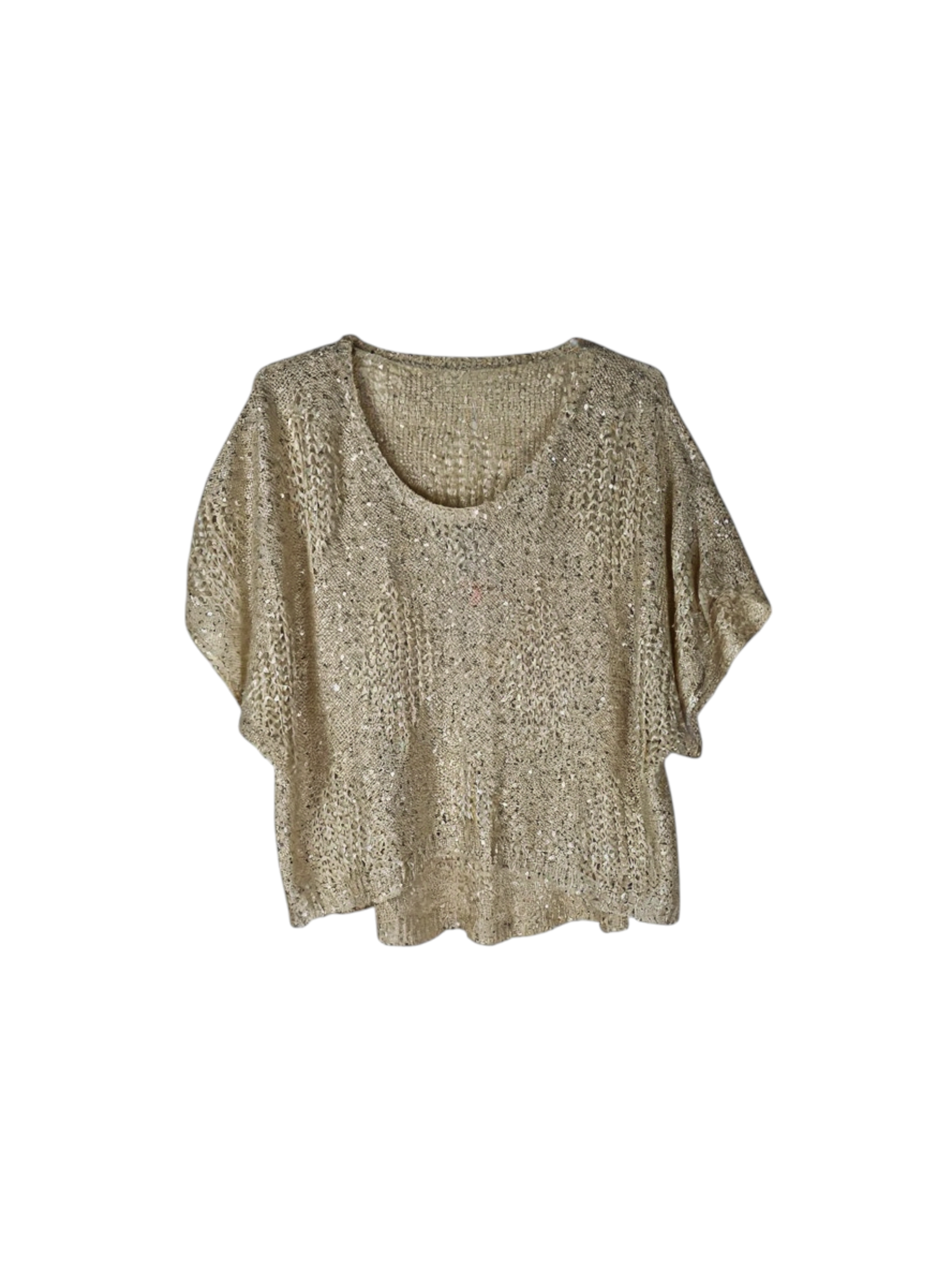 Unexpectedly You Golden Sands Knit Sheer Top