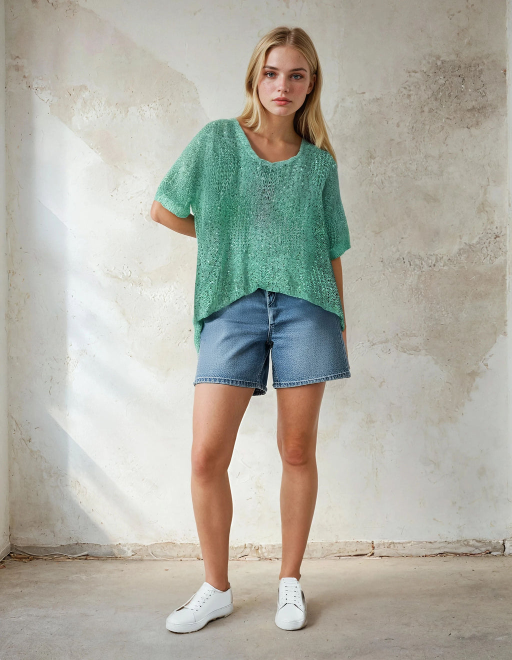 Unexpectedly You Mint Breeze Lightweight Knit Top