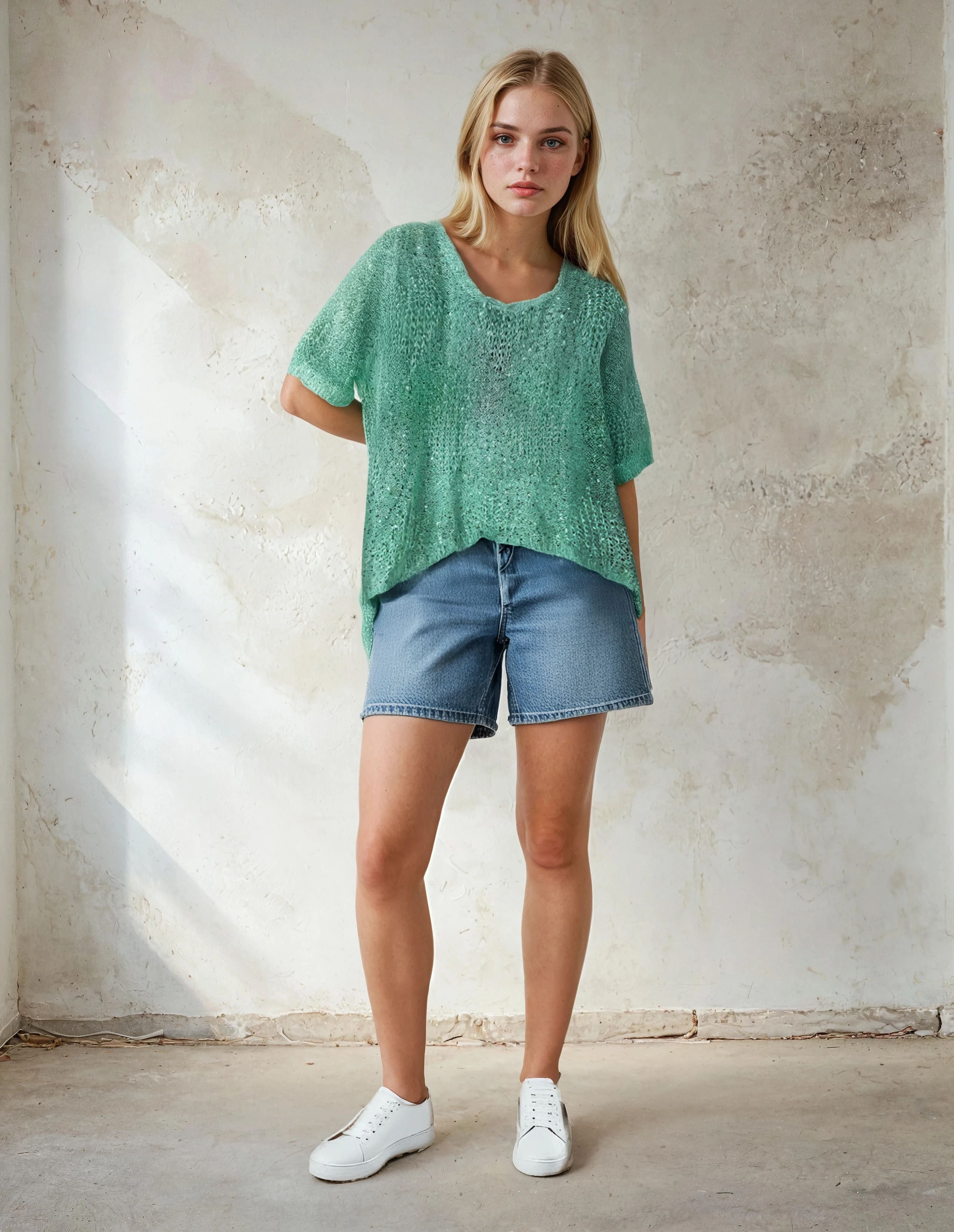 Unexpectedly You Mint Breeze Lightweight Knit Top