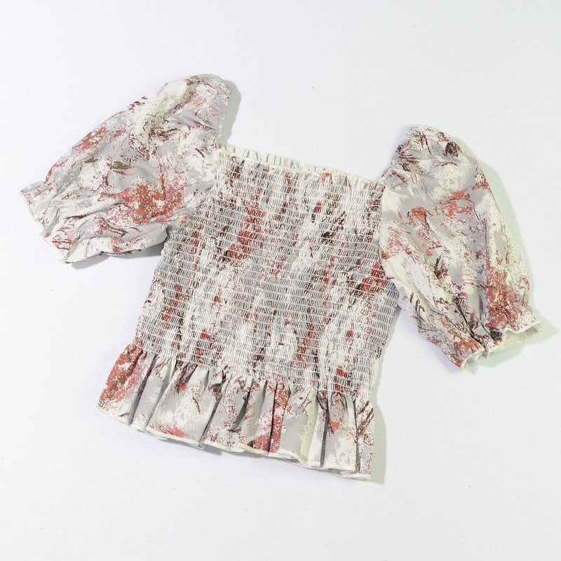 French Floral Print Slim Blouse – product image 8