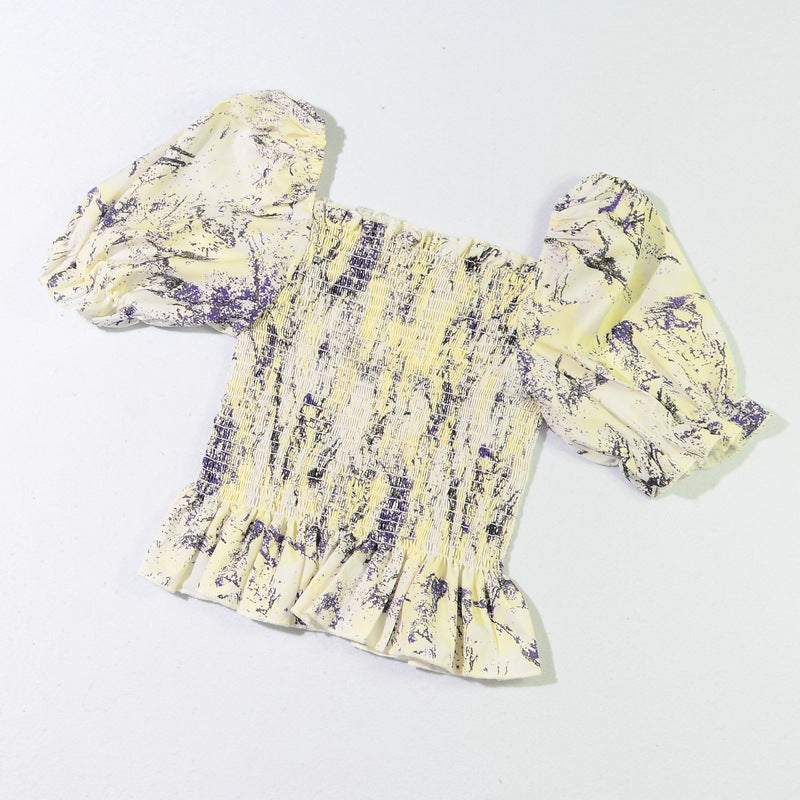 French Floral Print Slim Blouse – product image 11
