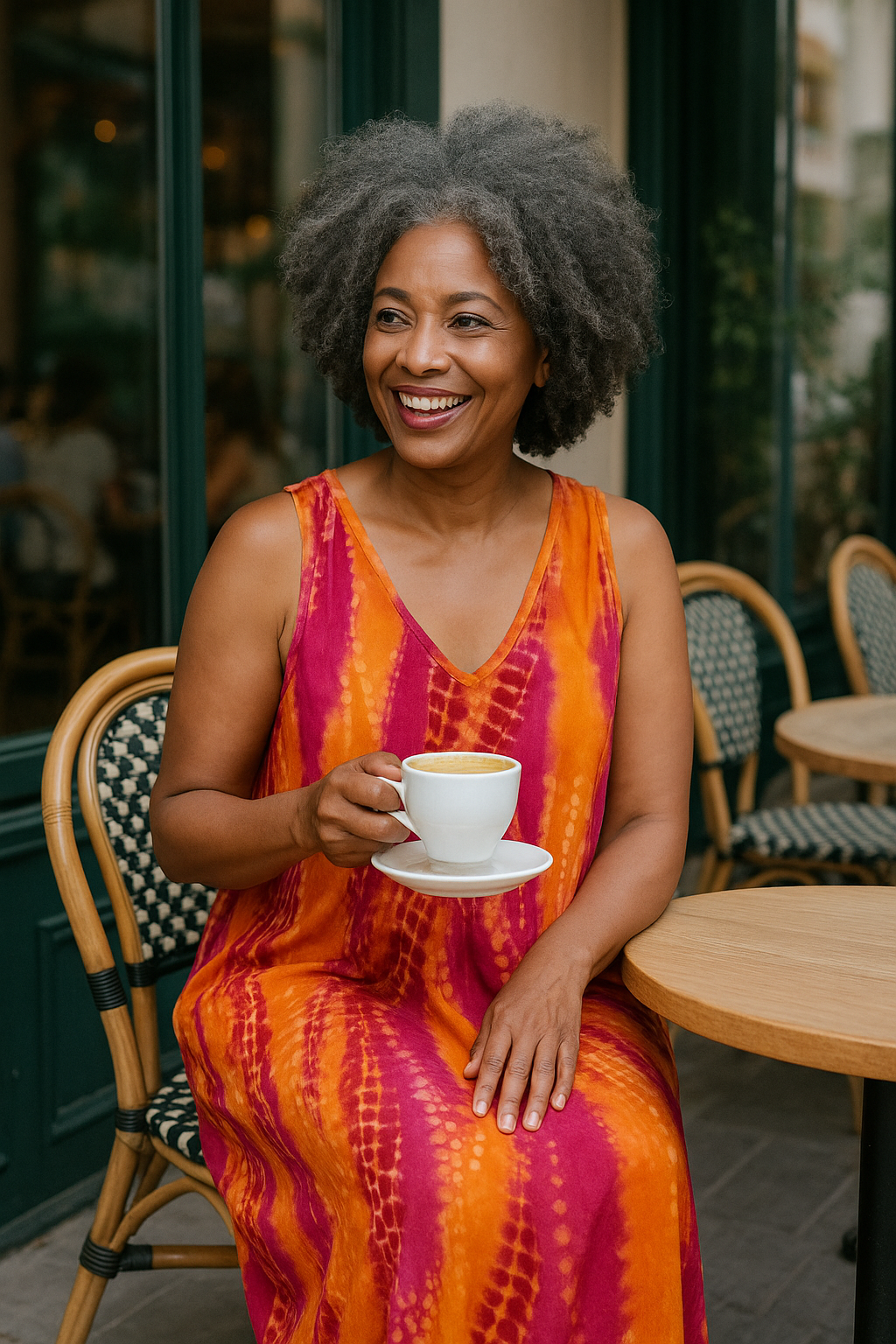 Unexpectedly You Amber Glow – Orange & Magenta Tie-Dye Maxi Dress