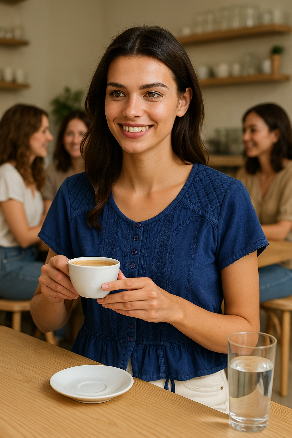Unexpectedly You Skylight Serenity – Blue Embroidered Peplum Blouse