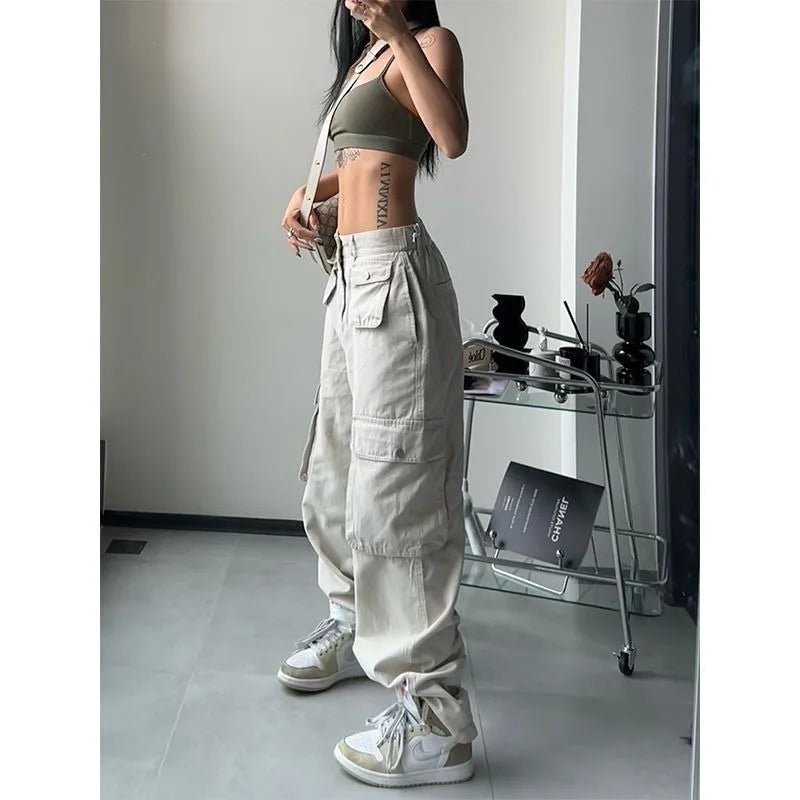 Vintage Brown Baggy Cargo Pants – 90s Streetwear – product image 3