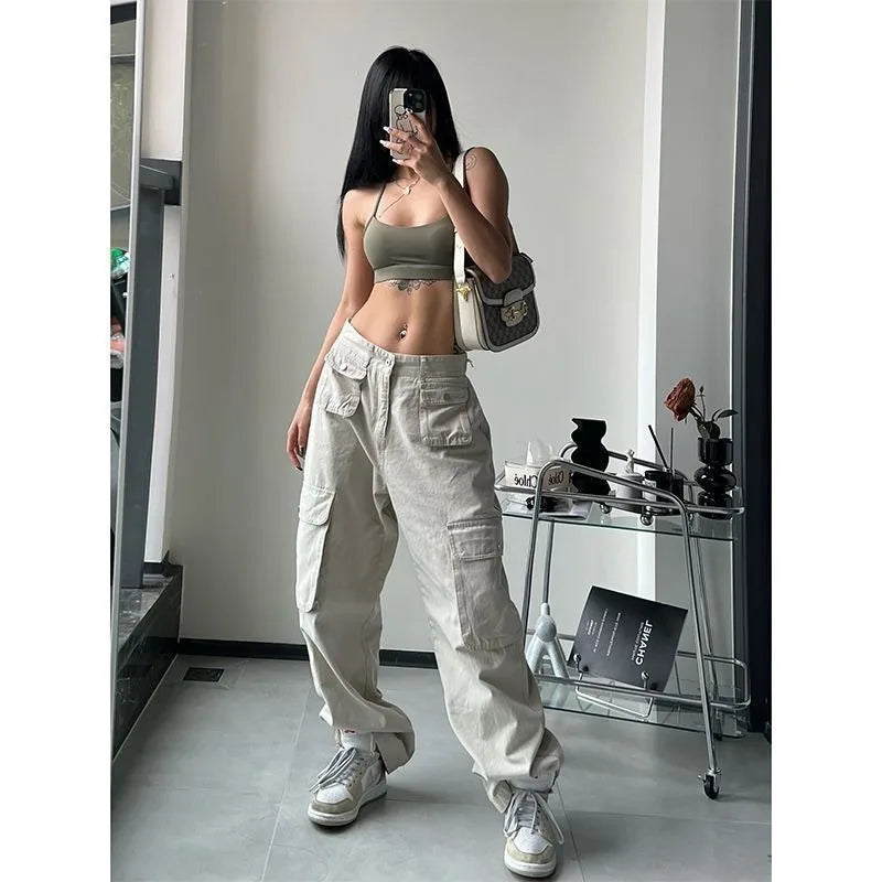 Vintage Brown Baggy Cargo Pants – 90s Streetwear – product image 2
