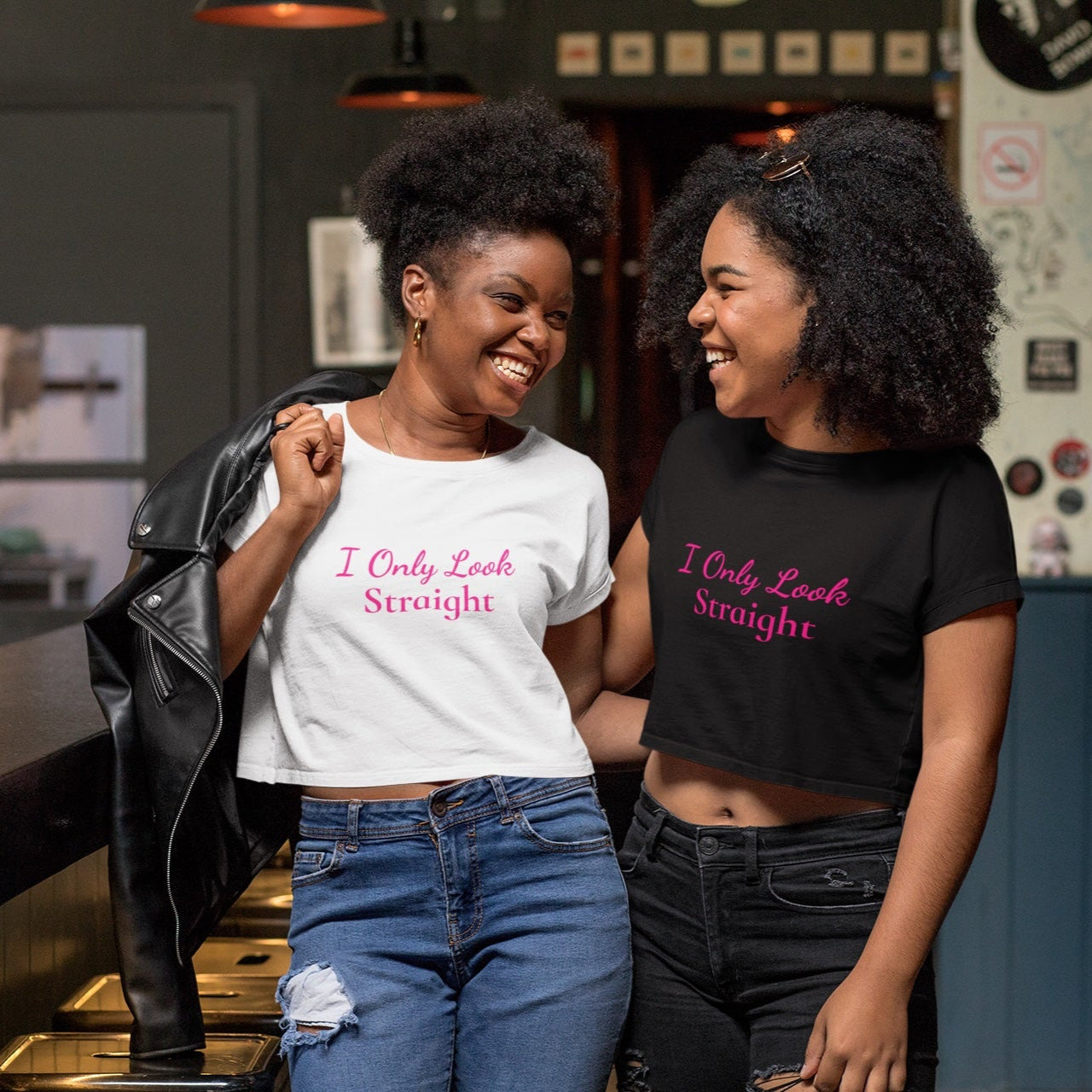 I Only Look Straight Crop Top