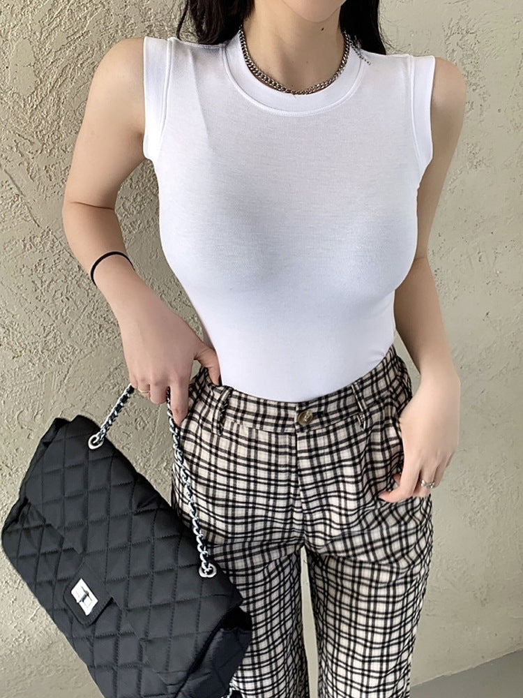 Ribbed Wide-Strap Fitted Tank Top – product image 8
