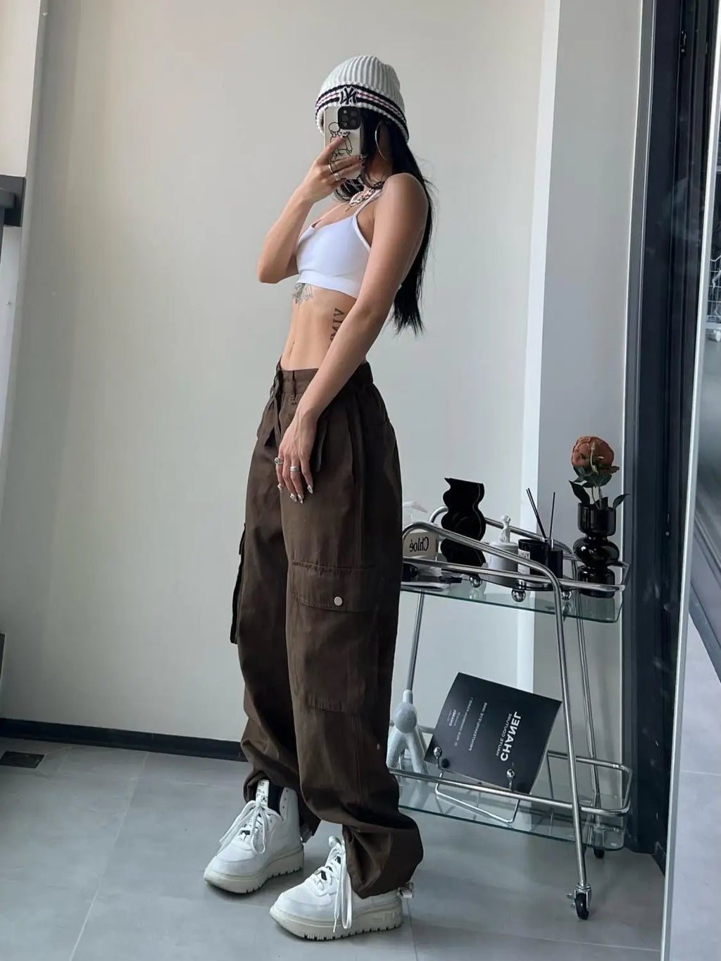 Vintage Brown Baggy Cargo Pants – 90s Streetwear – product image 8